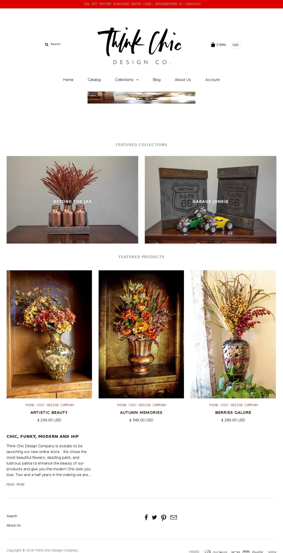 thinkchicdesignco.com — Shopify storefront screenshot
