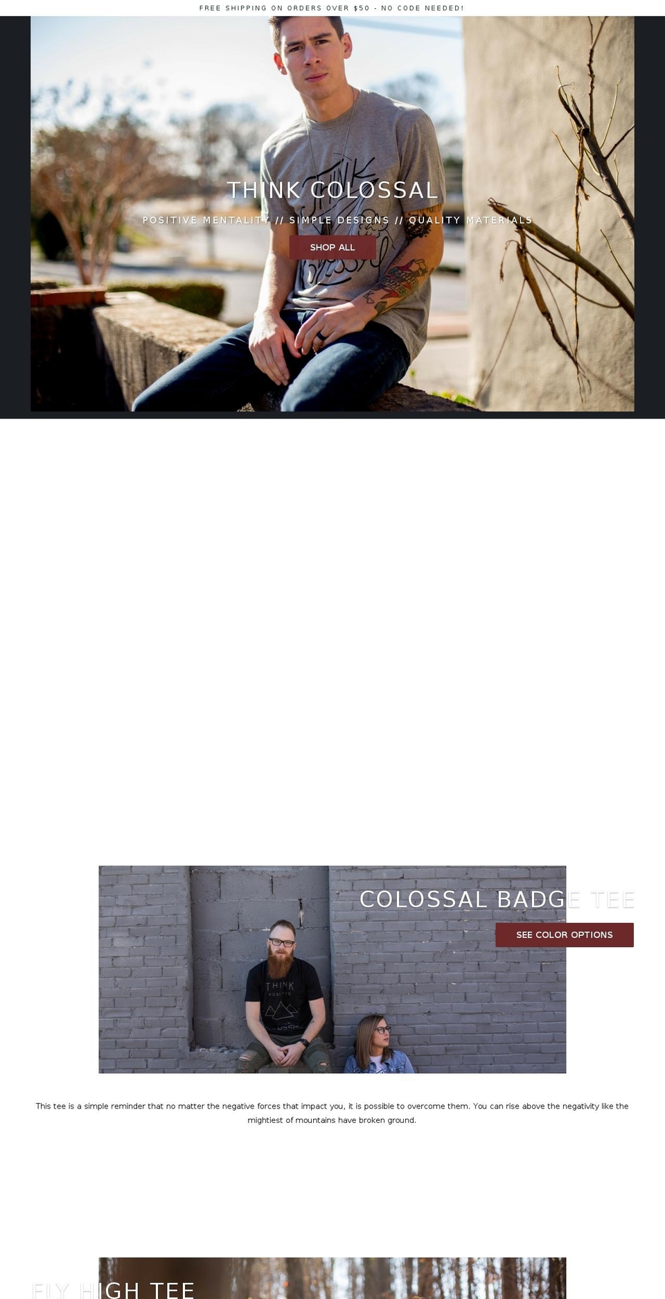thinkcolossal.com shopify website screenshot