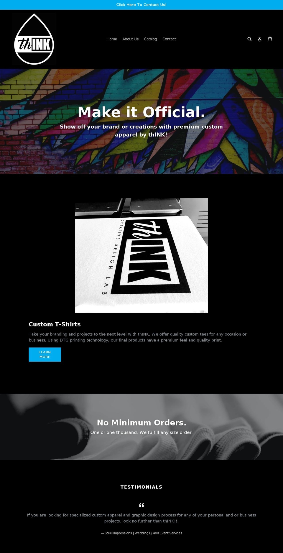 thinkcreativedesignlab.com — Shopify storefront screenshot