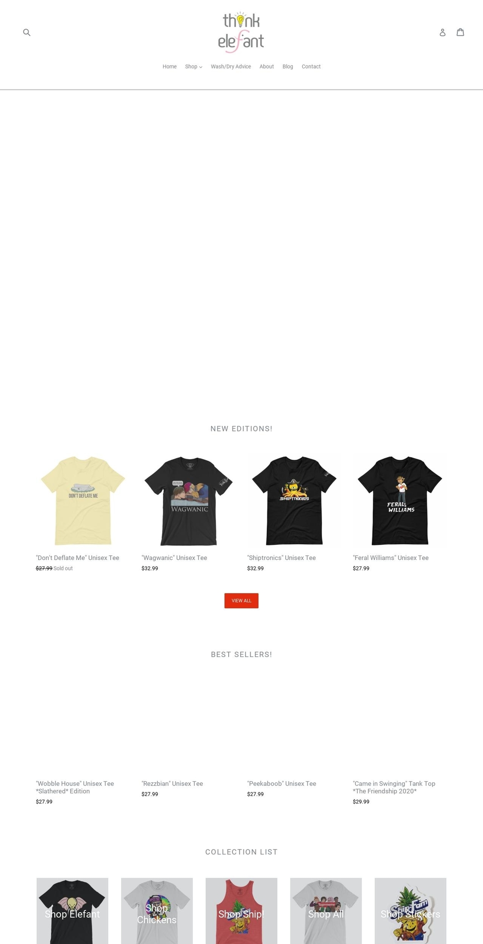 thinkelefant.com — Shopify storefront screenshot