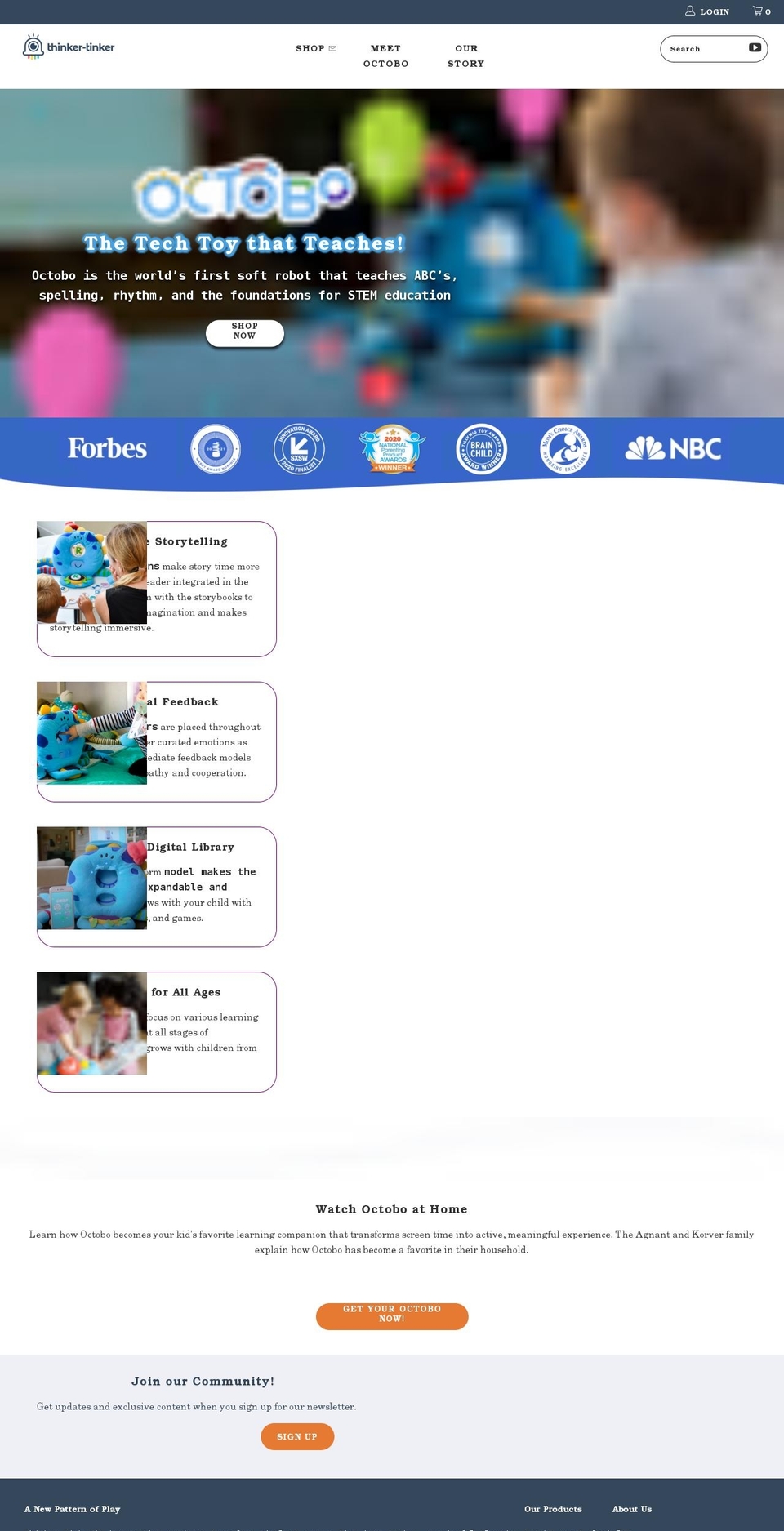 thinker-tinker.com shopify website screenshot