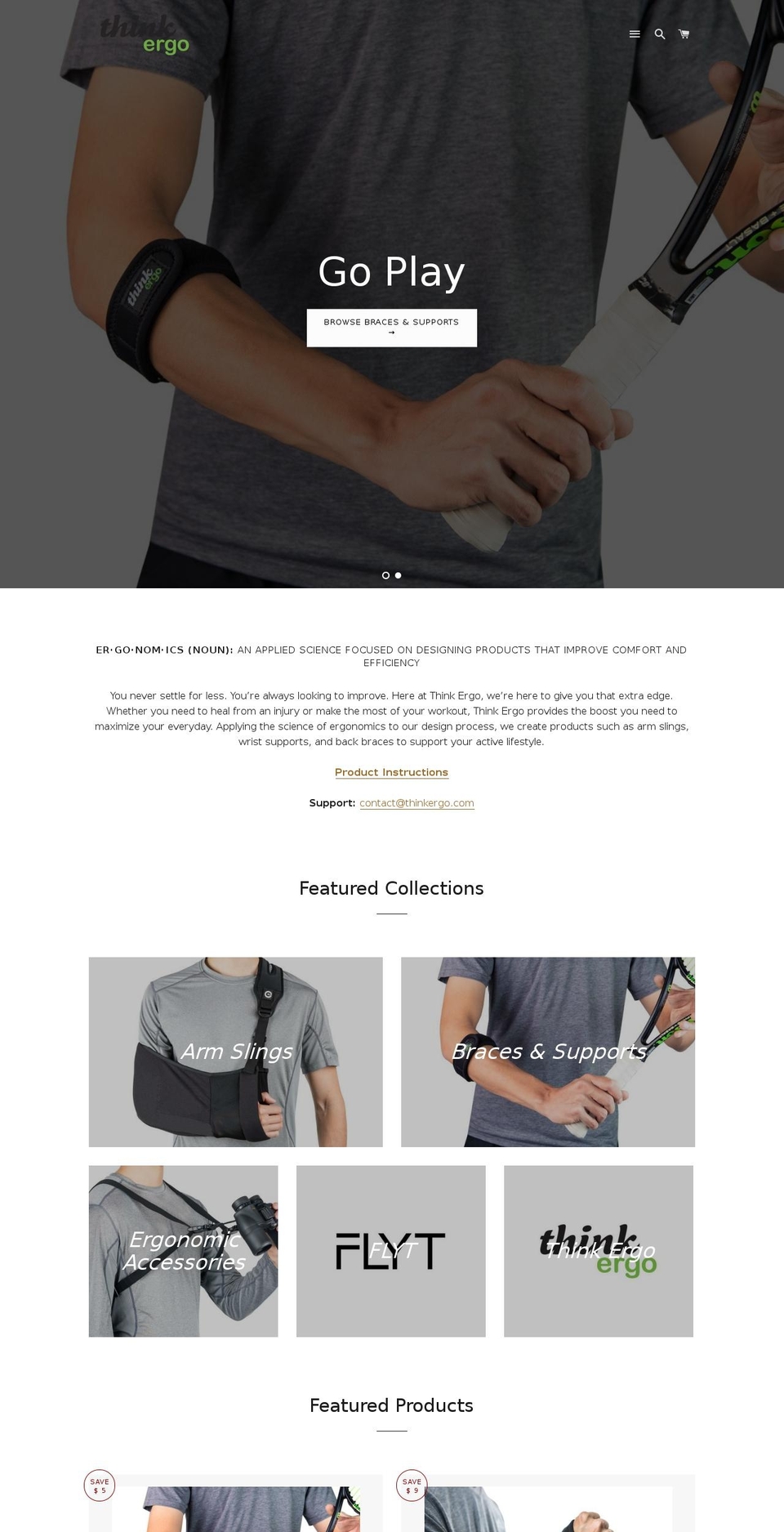thinkergo.com shopify website screenshot