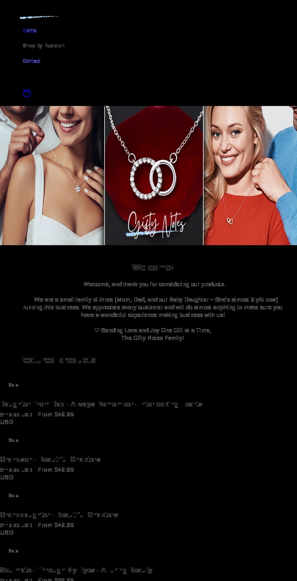 thinkgiftly.com shopify website screenshot