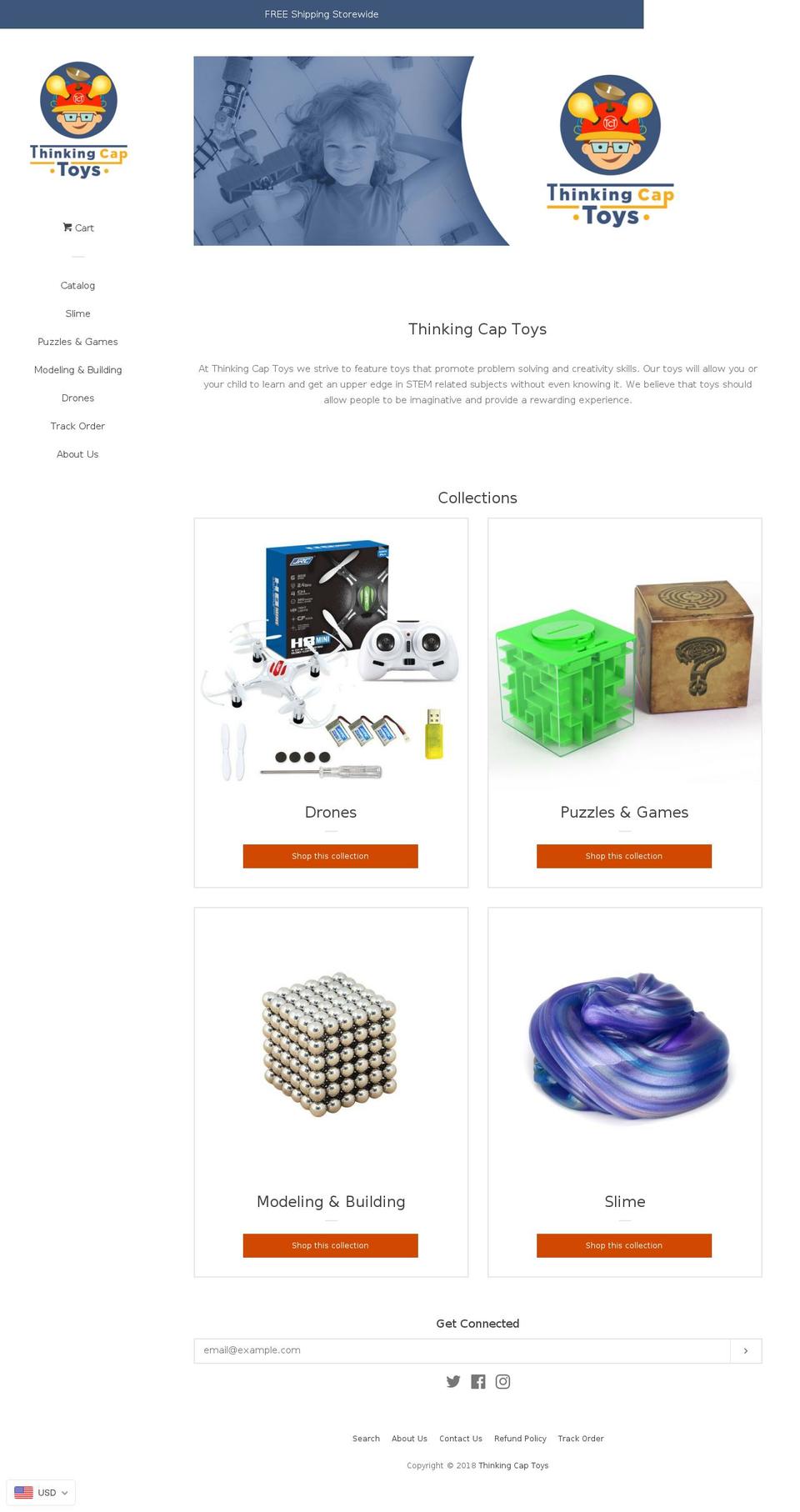 thinkingcaptoys.com — Shopify storefront screenshot