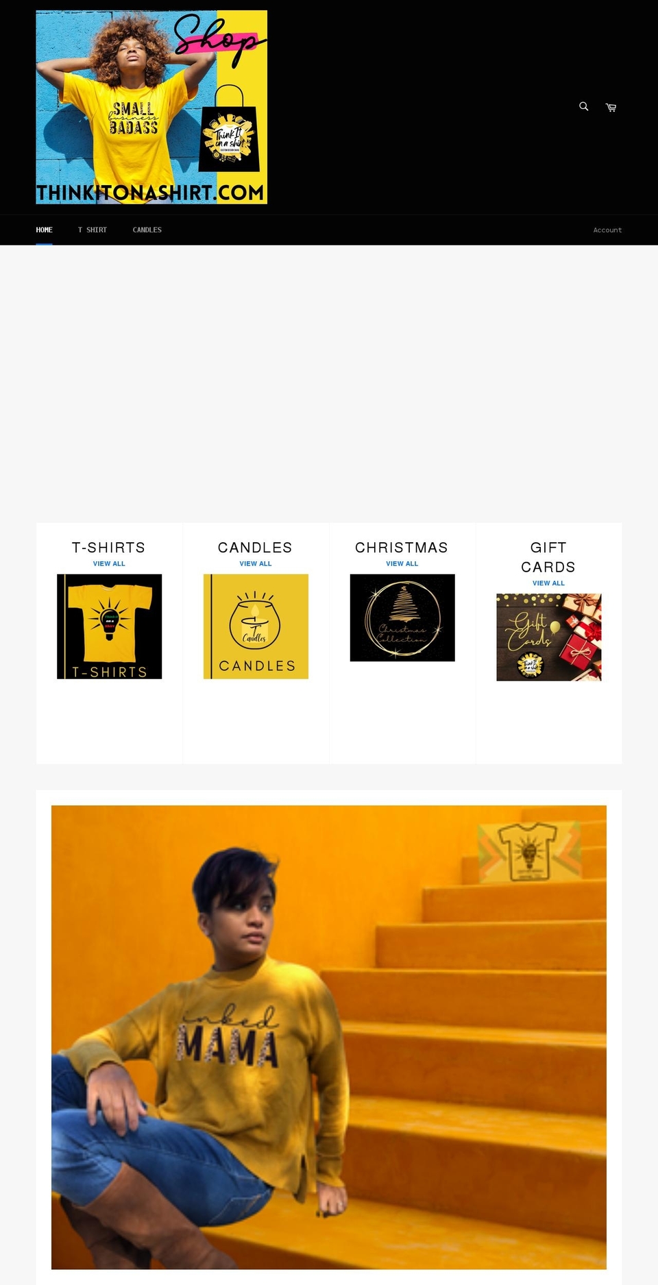 thinkitonashirt.com shopify website screenshot