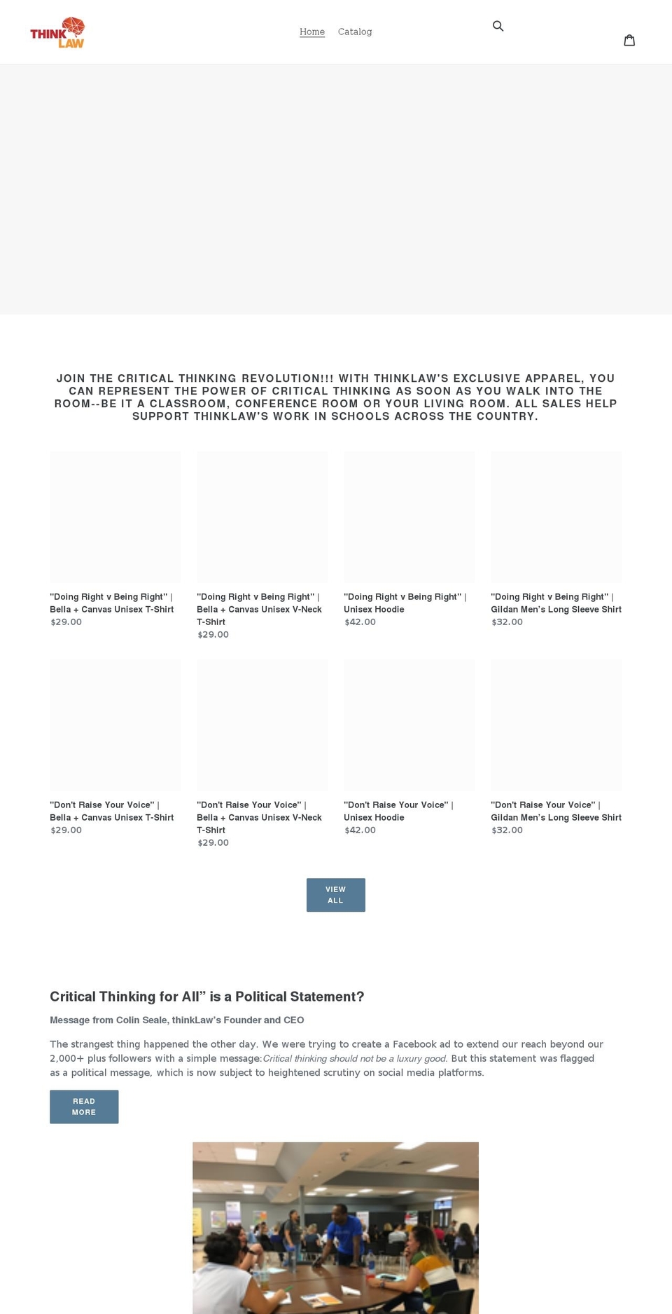 thinklaw.myshopify.com shopify website screenshot