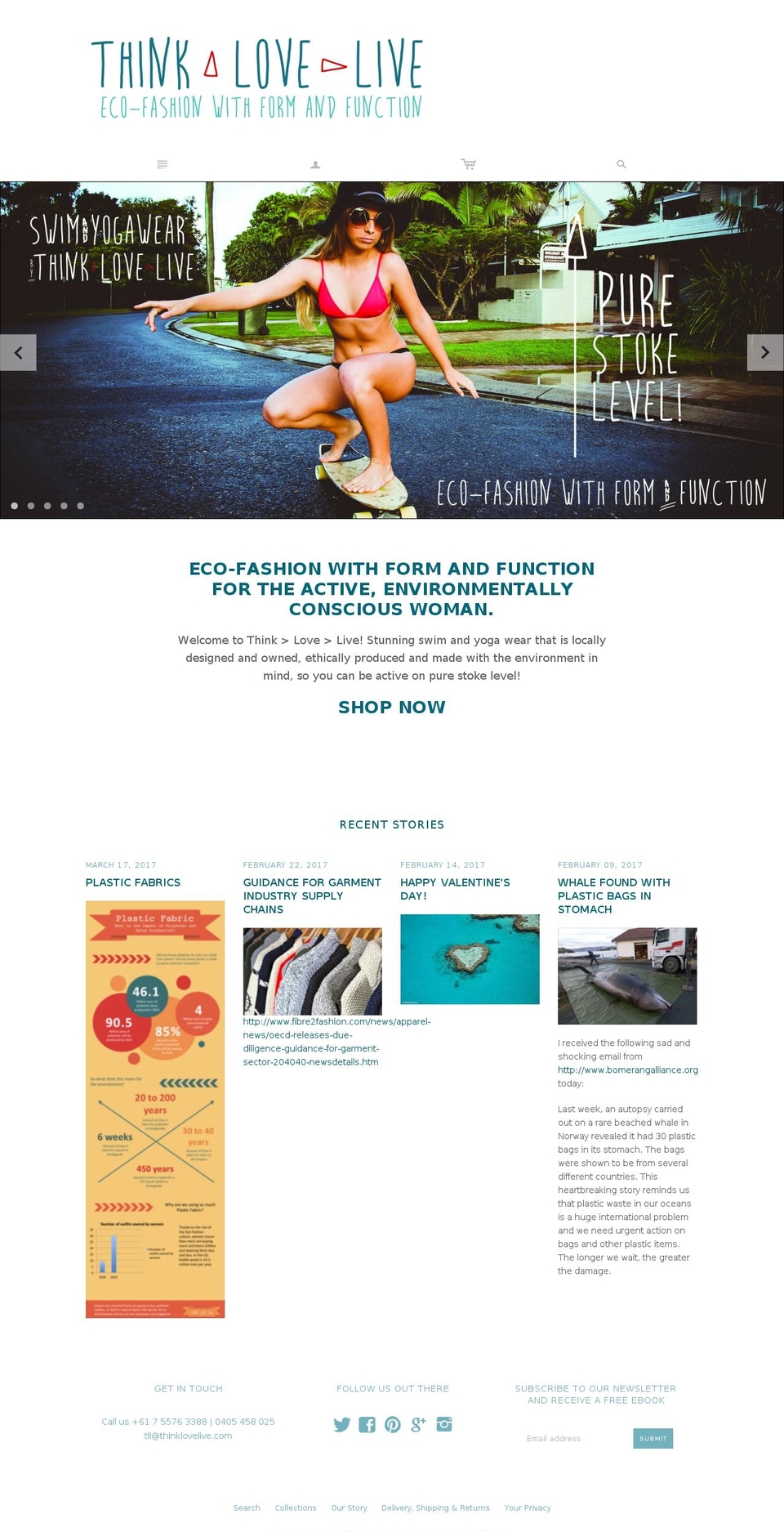 thinklovelive.com shopify website screenshot