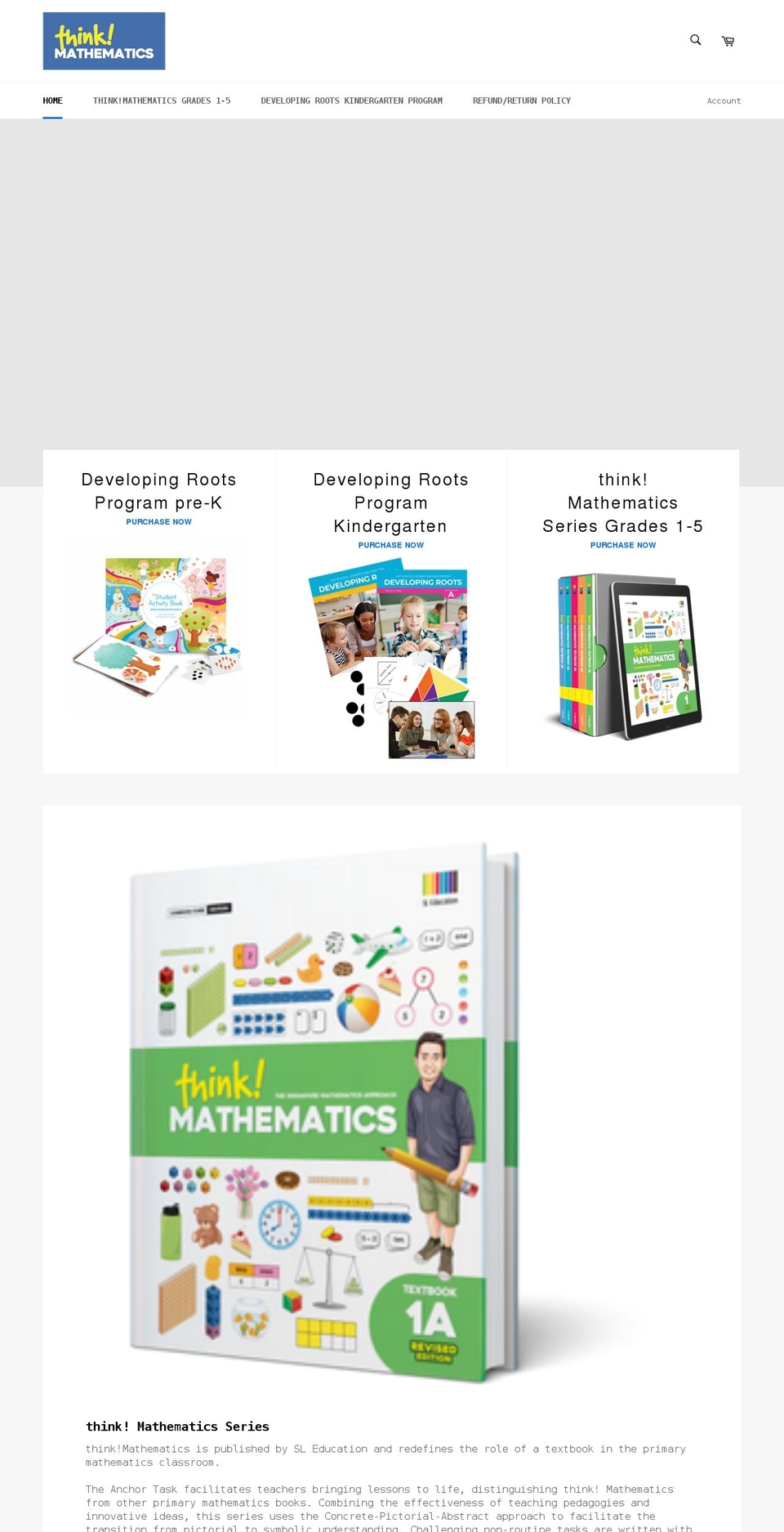 thinkmathematics.com shopify website screenshot