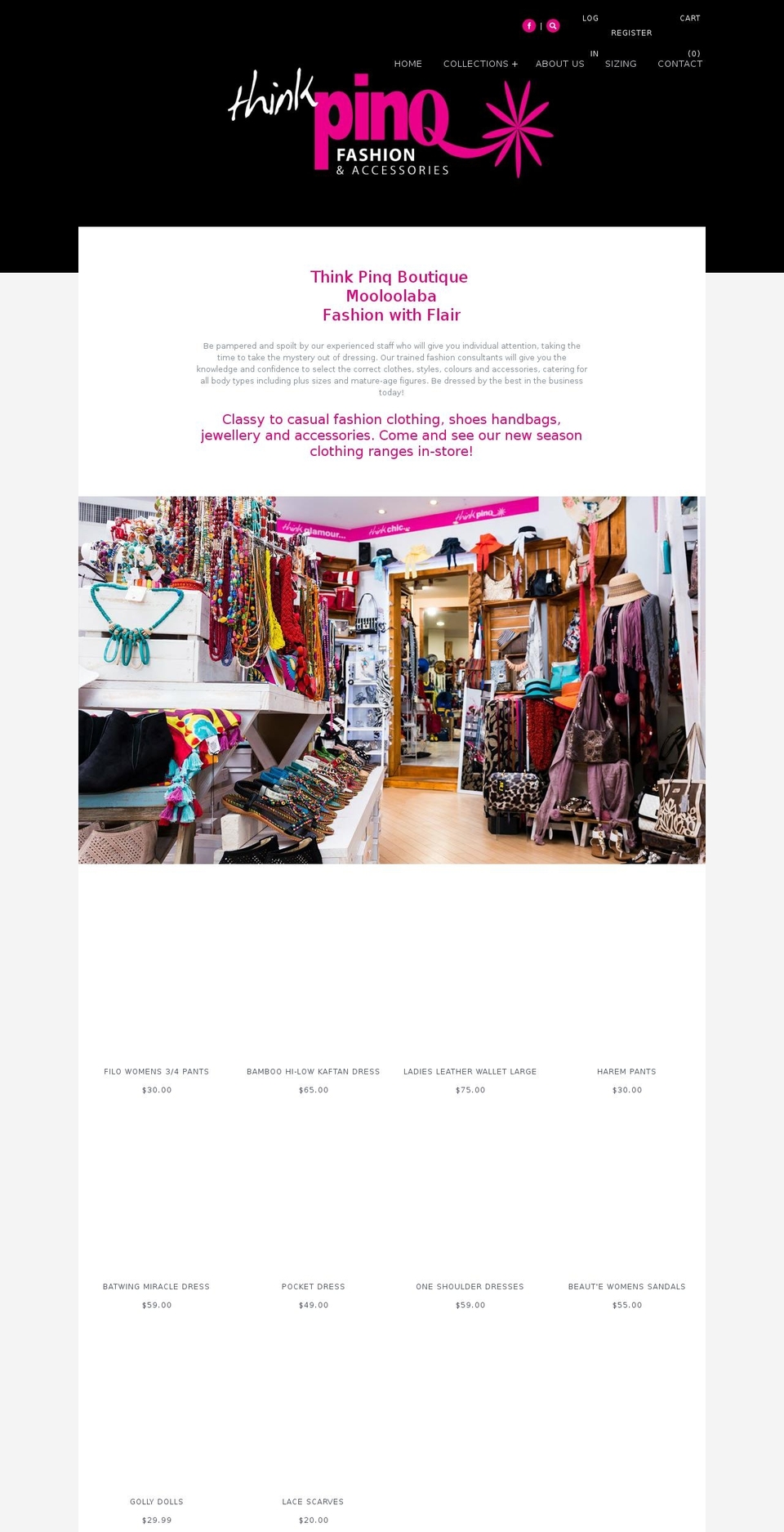 thinkpinq.com.au shopify website screenshot