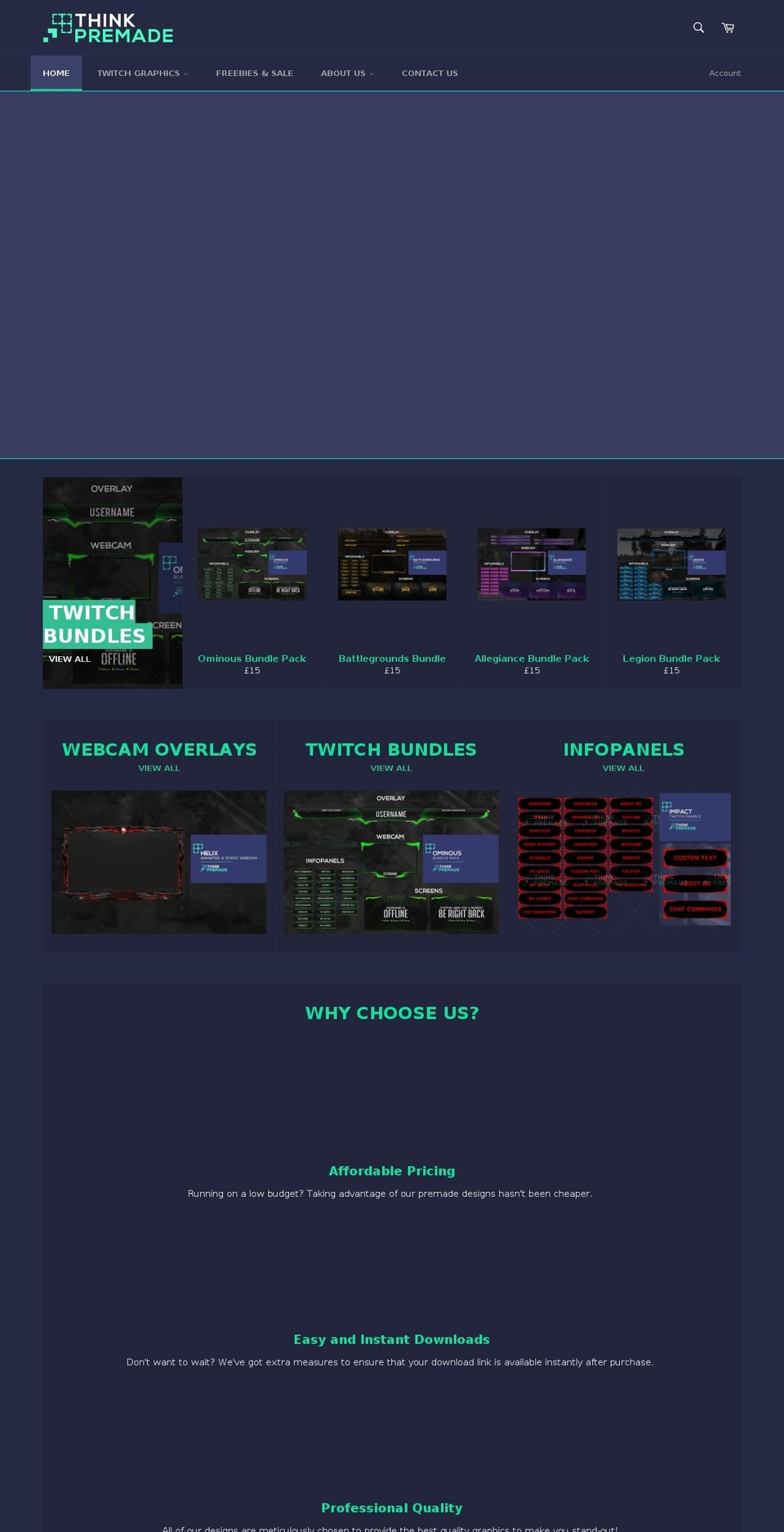 thinkpremade.com shopify website screenshot