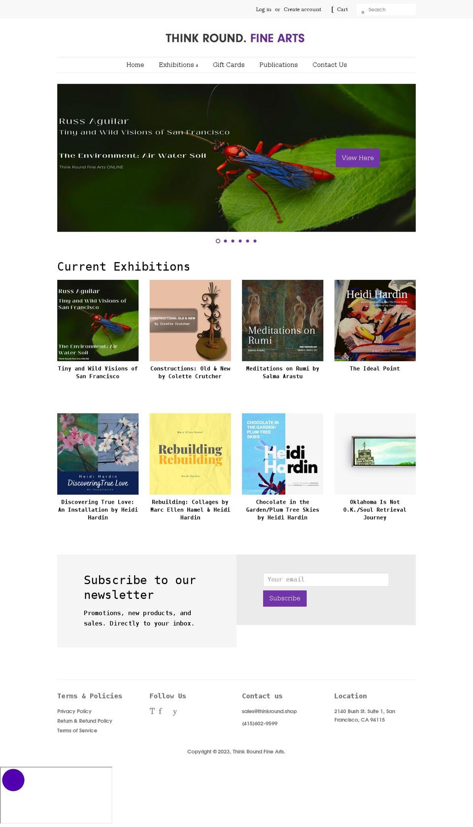 thinkround.shop shopify website screenshot
