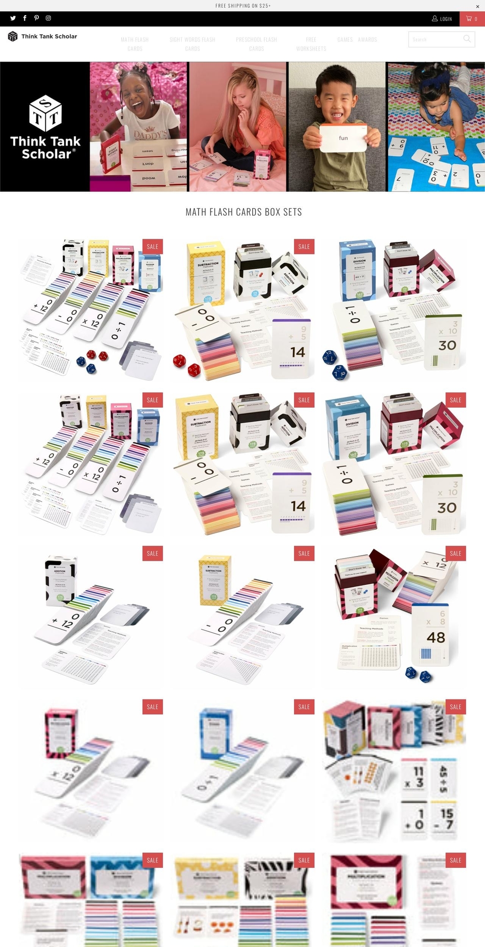 thinktankscholar.com shopify website screenshot