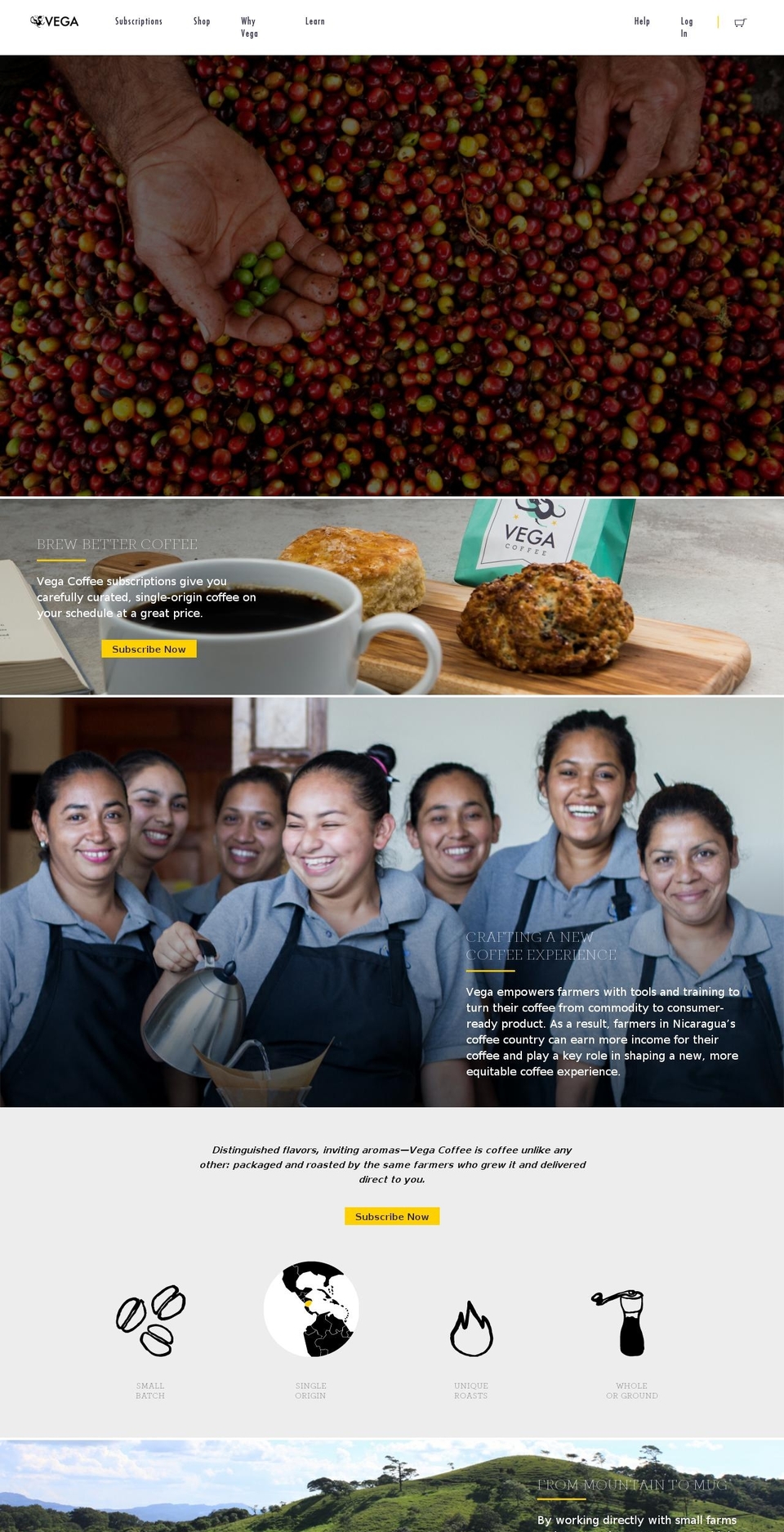 thinkvega.com shopify website screenshot