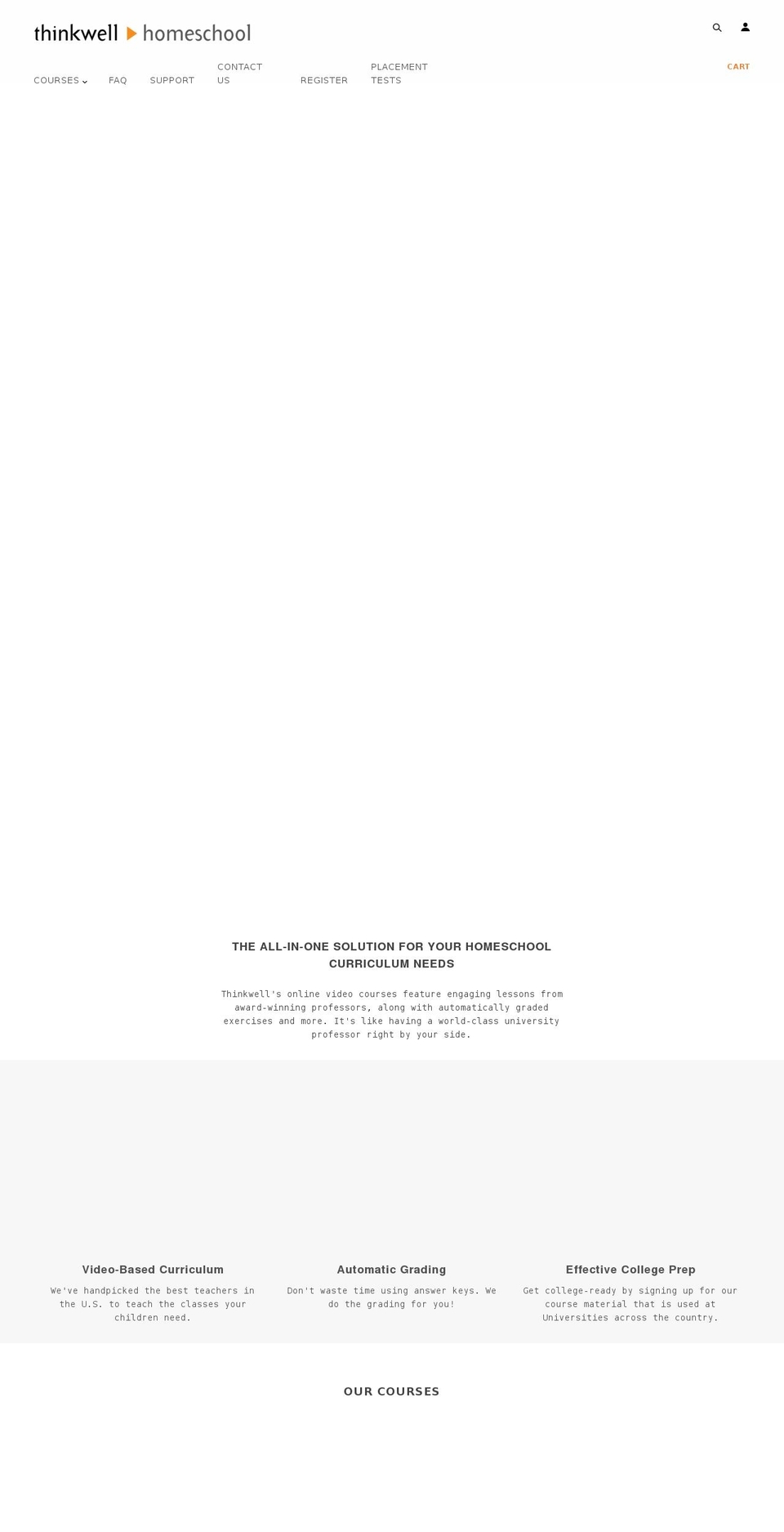 thinkwell-homeschool.com — Shopify storefront screenshot