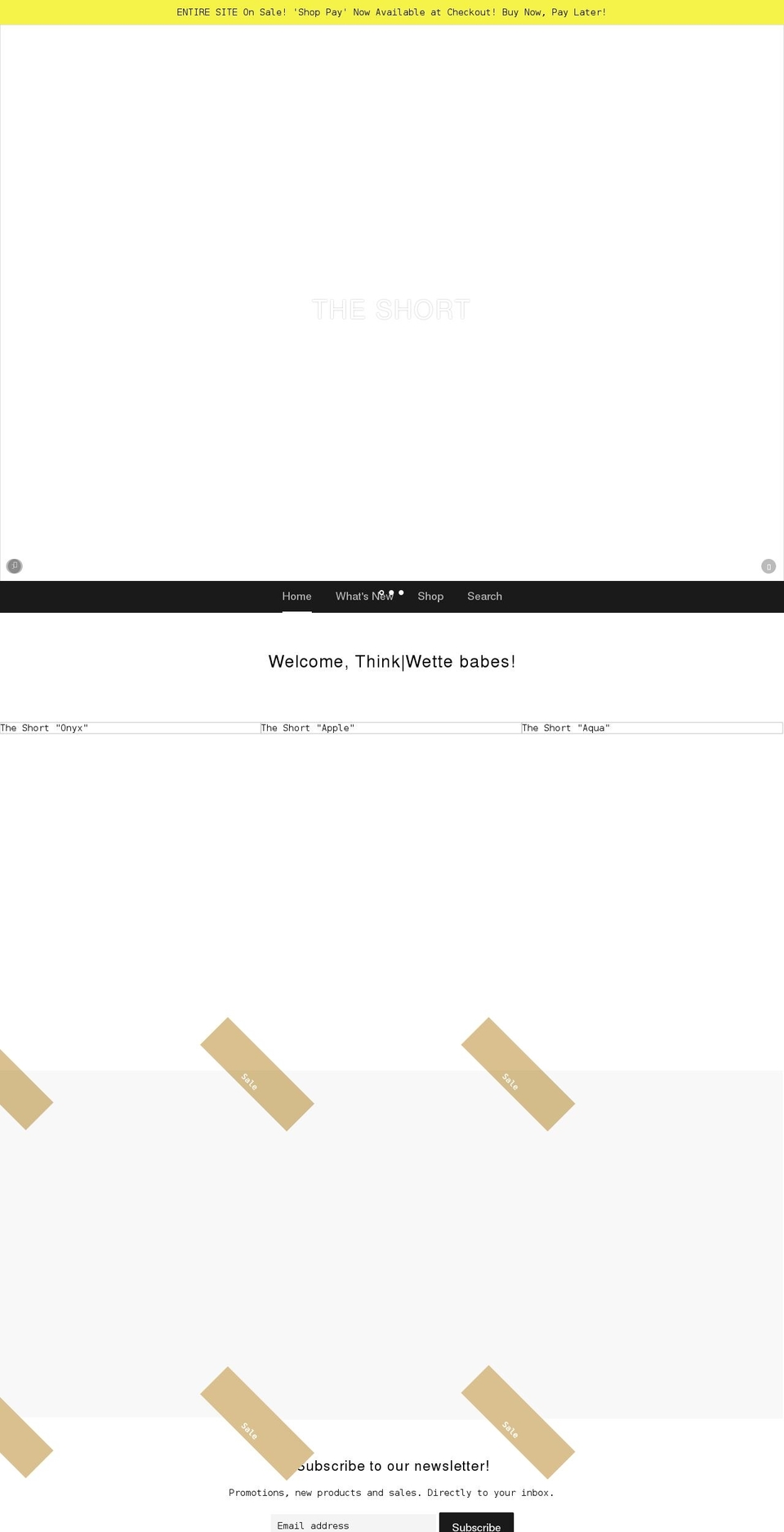 thinkwette.com shopify website screenshot