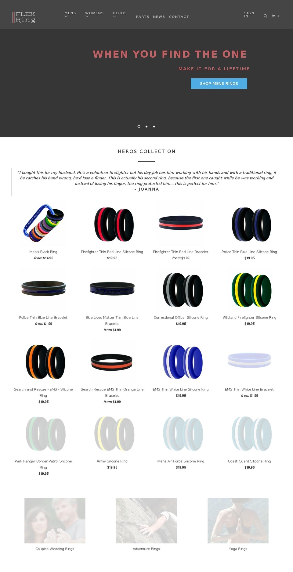 thinlinebands.com shopify website screenshot