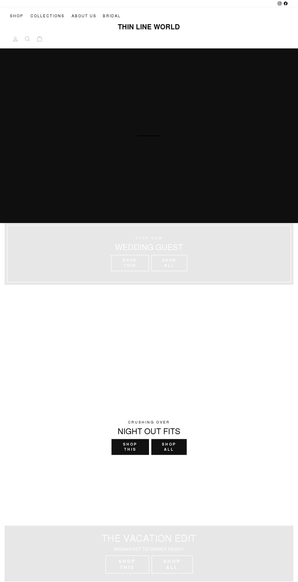 thinlineworld.com shopify website screenshot
