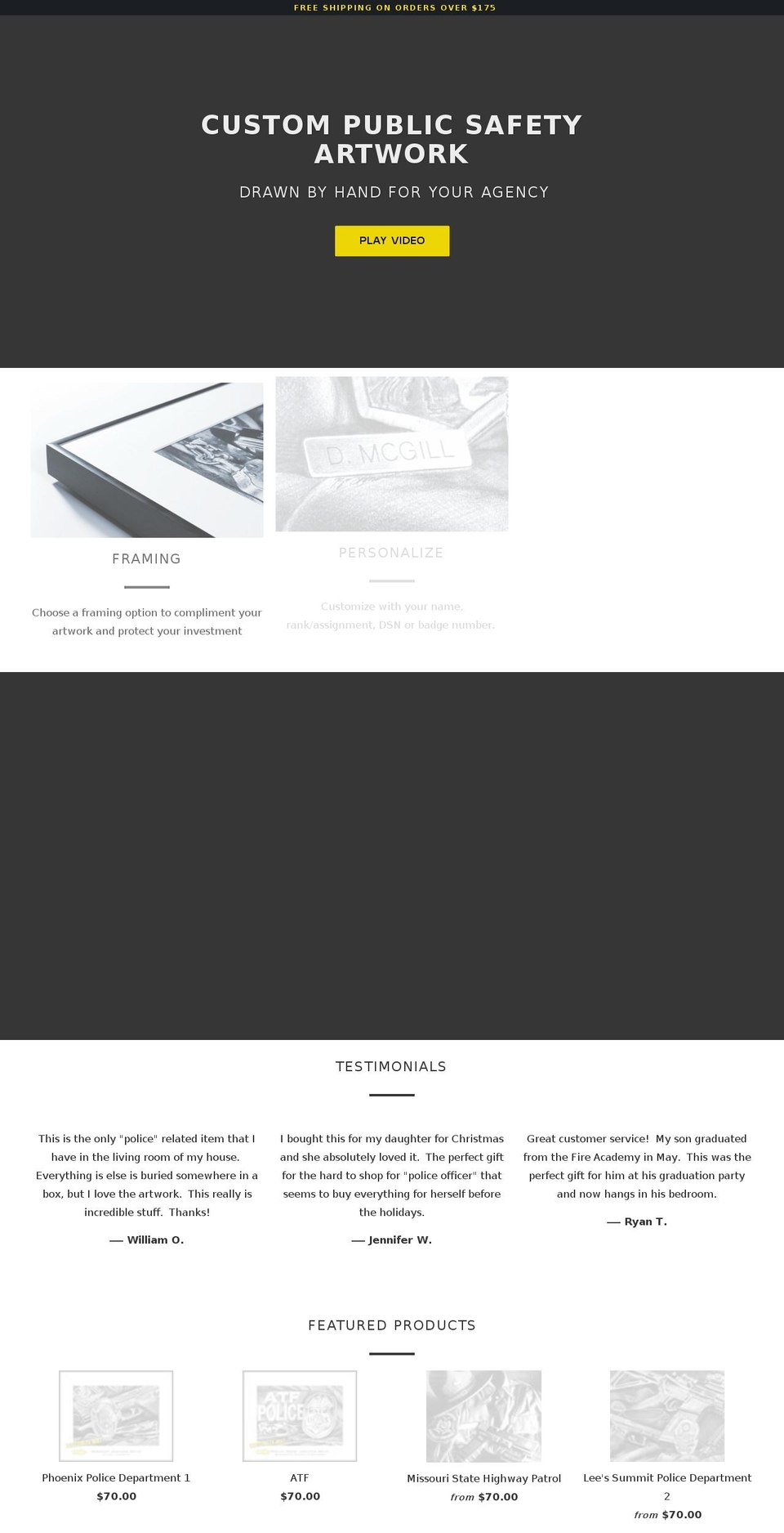 thinredline911.com — Shopify storefront screenshot