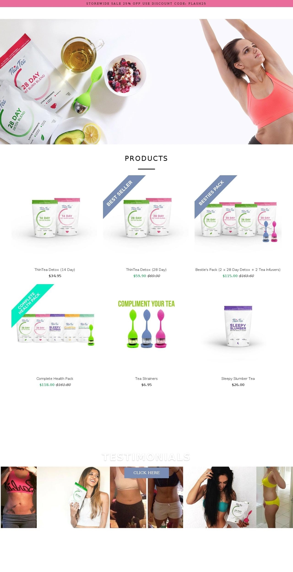 thintea.com.au shopify website screenshot