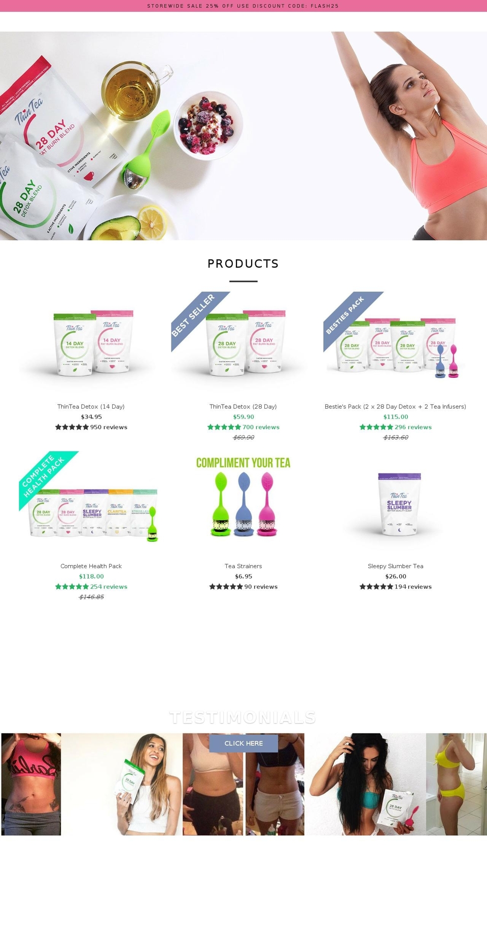 thintea2.myshopify.com shopify website screenshot