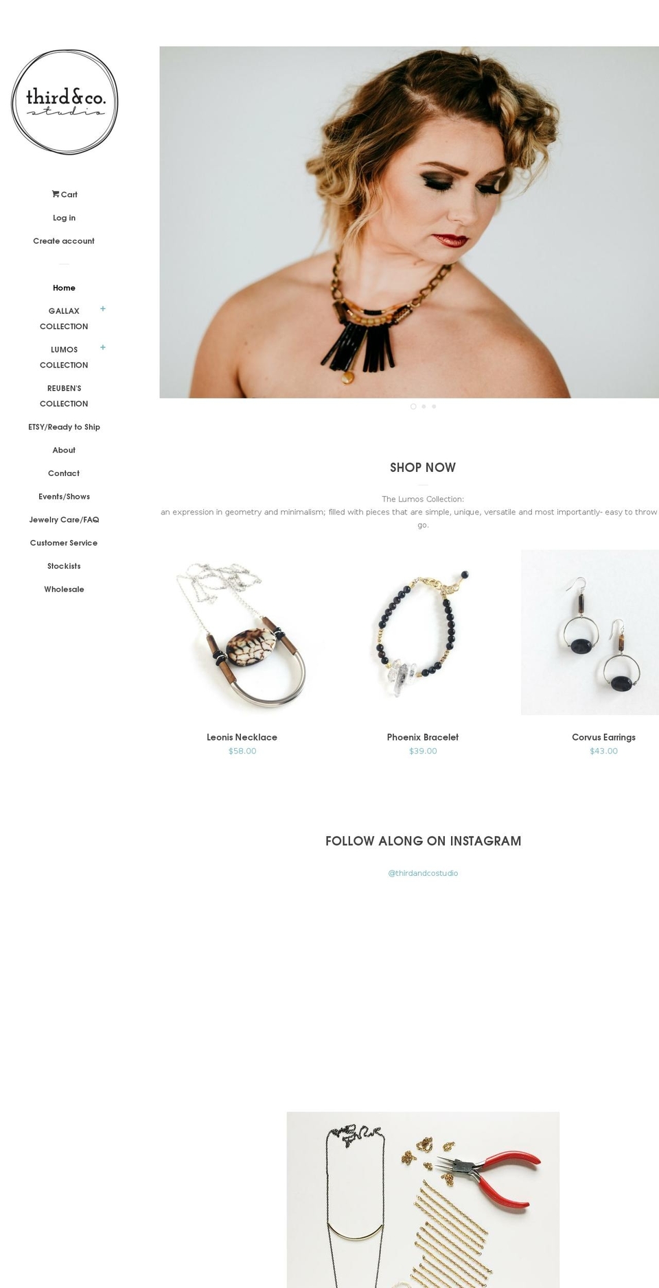 thirdandcostudio.com shopify website screenshot