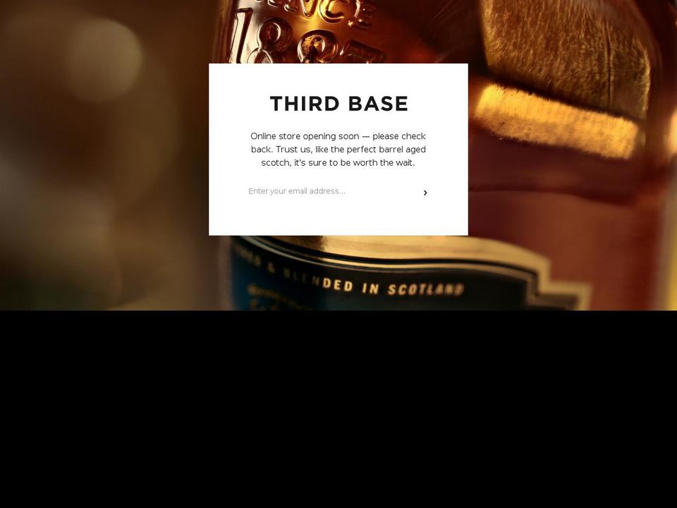 thirdbasemarketandspirits.com shopify website screenshot