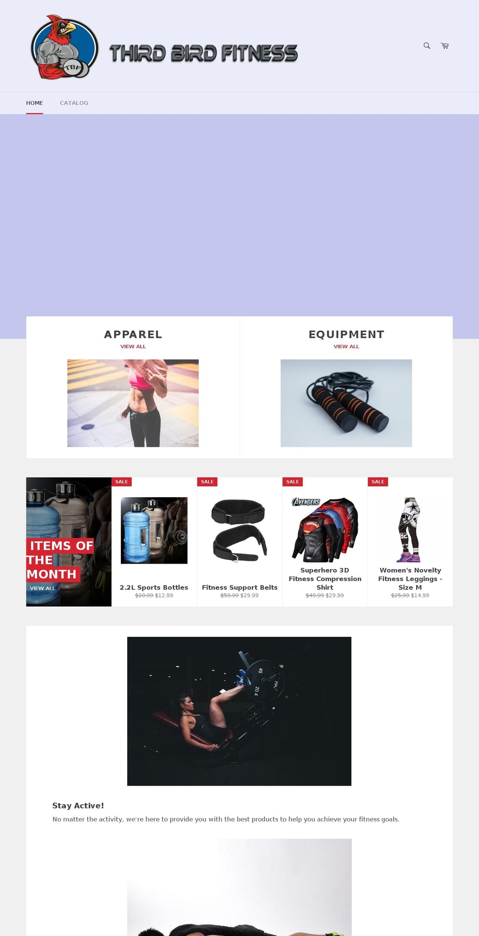 thirdbirdfitness.com — Shopify storefront screenshot