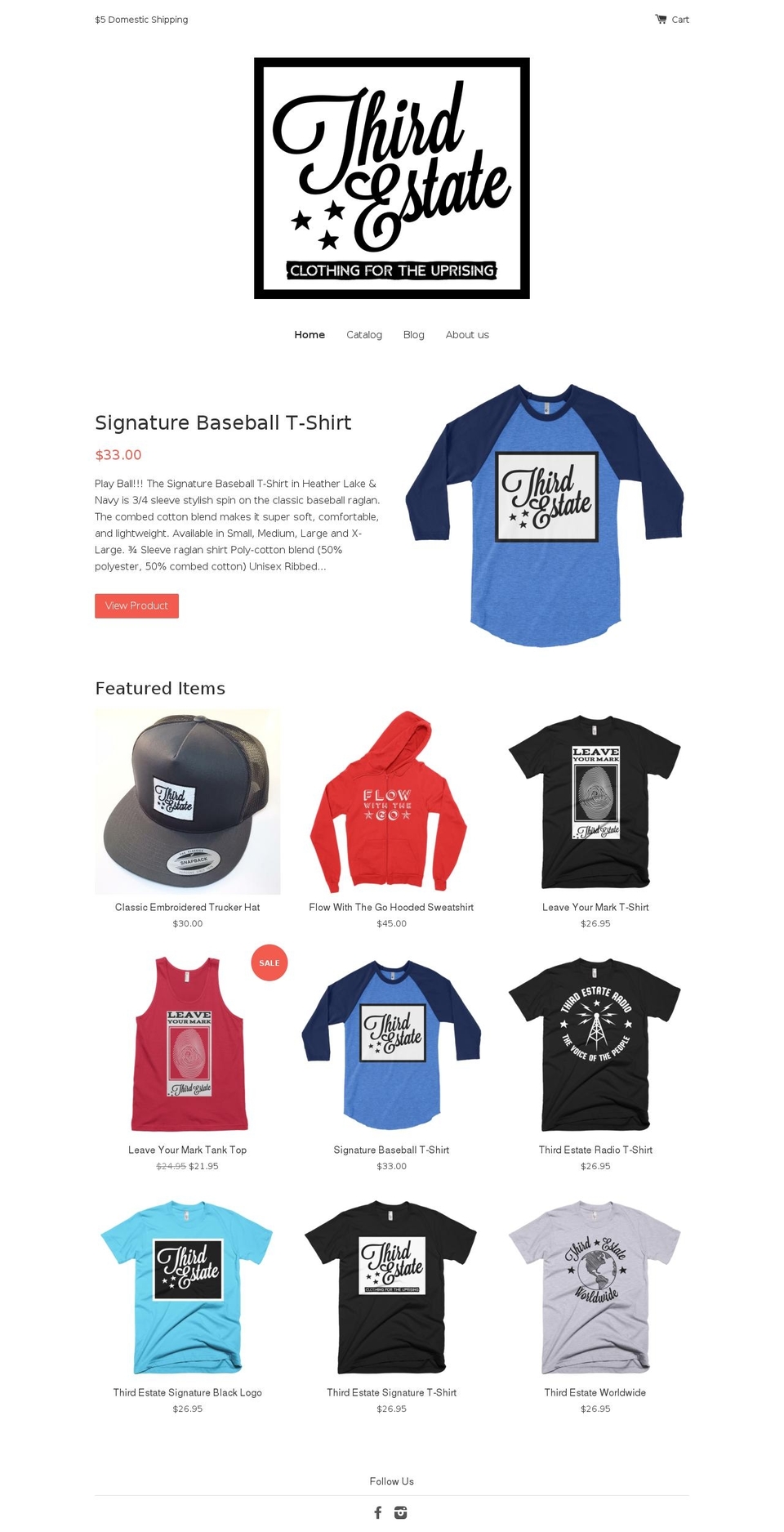 thirdestateclothing.com shopify website screenshot