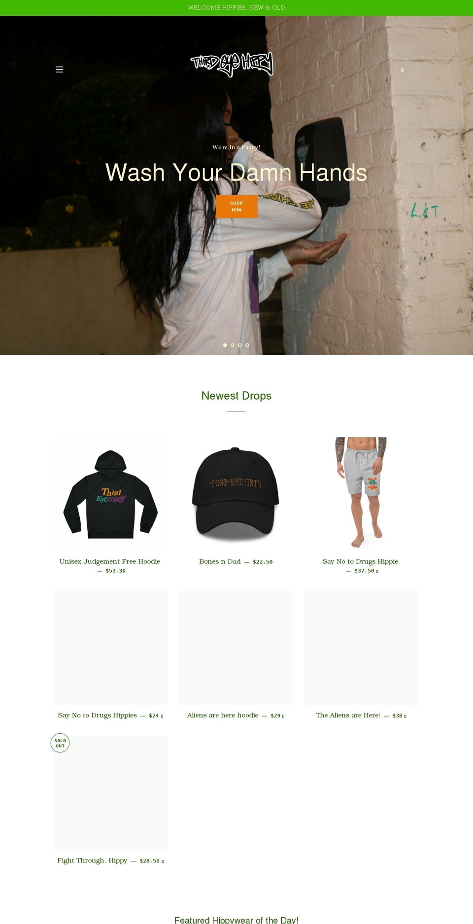 thirdeyehippy.com shopify website screenshot