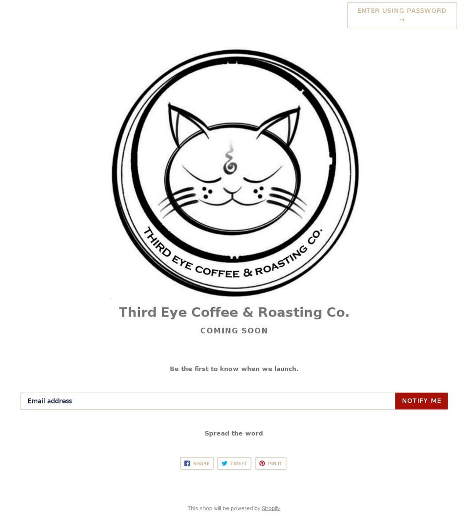 thirdeyeroast.com — Shopify storefront screenshot