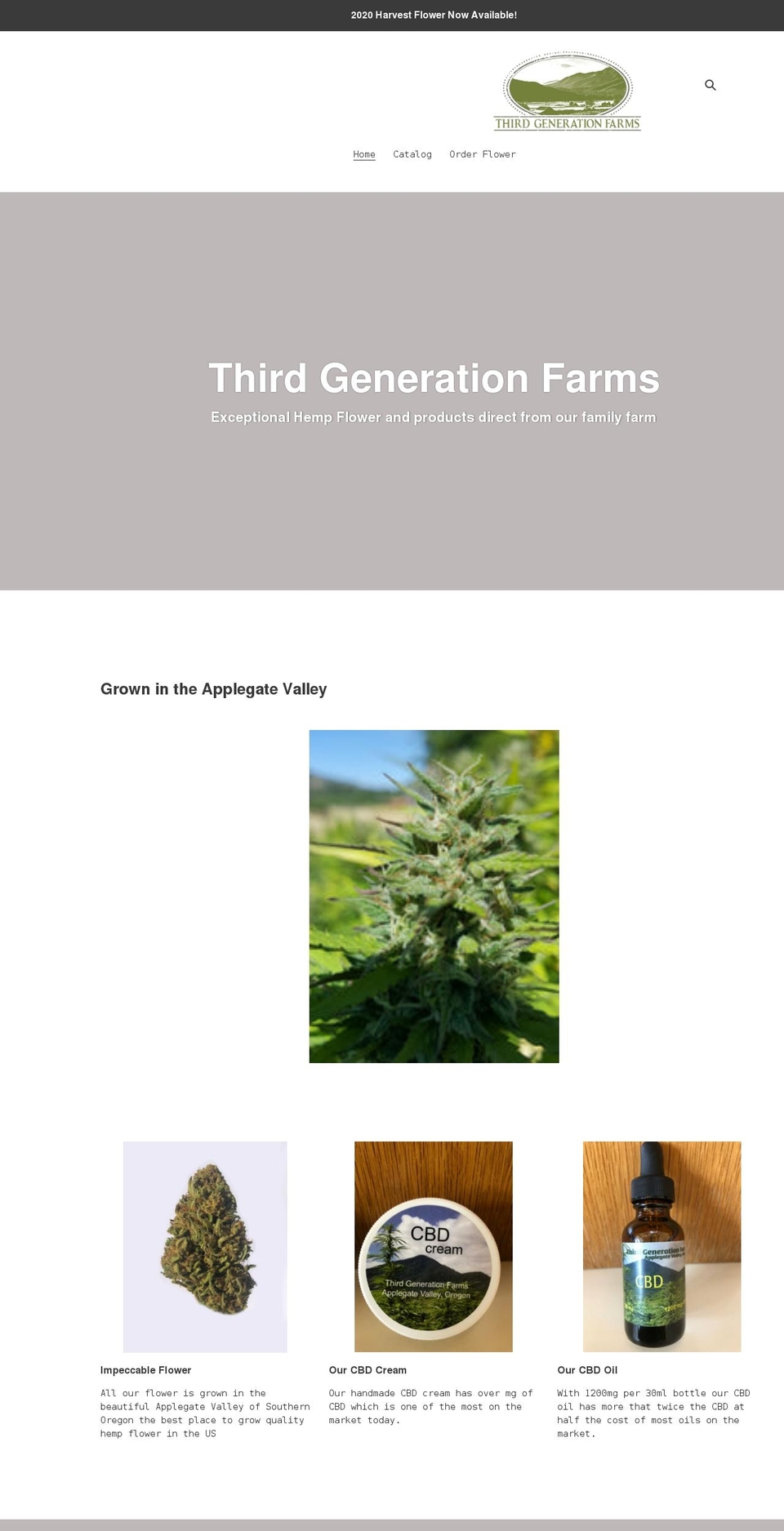 thirdgenerationfarms.com shopify website screenshot