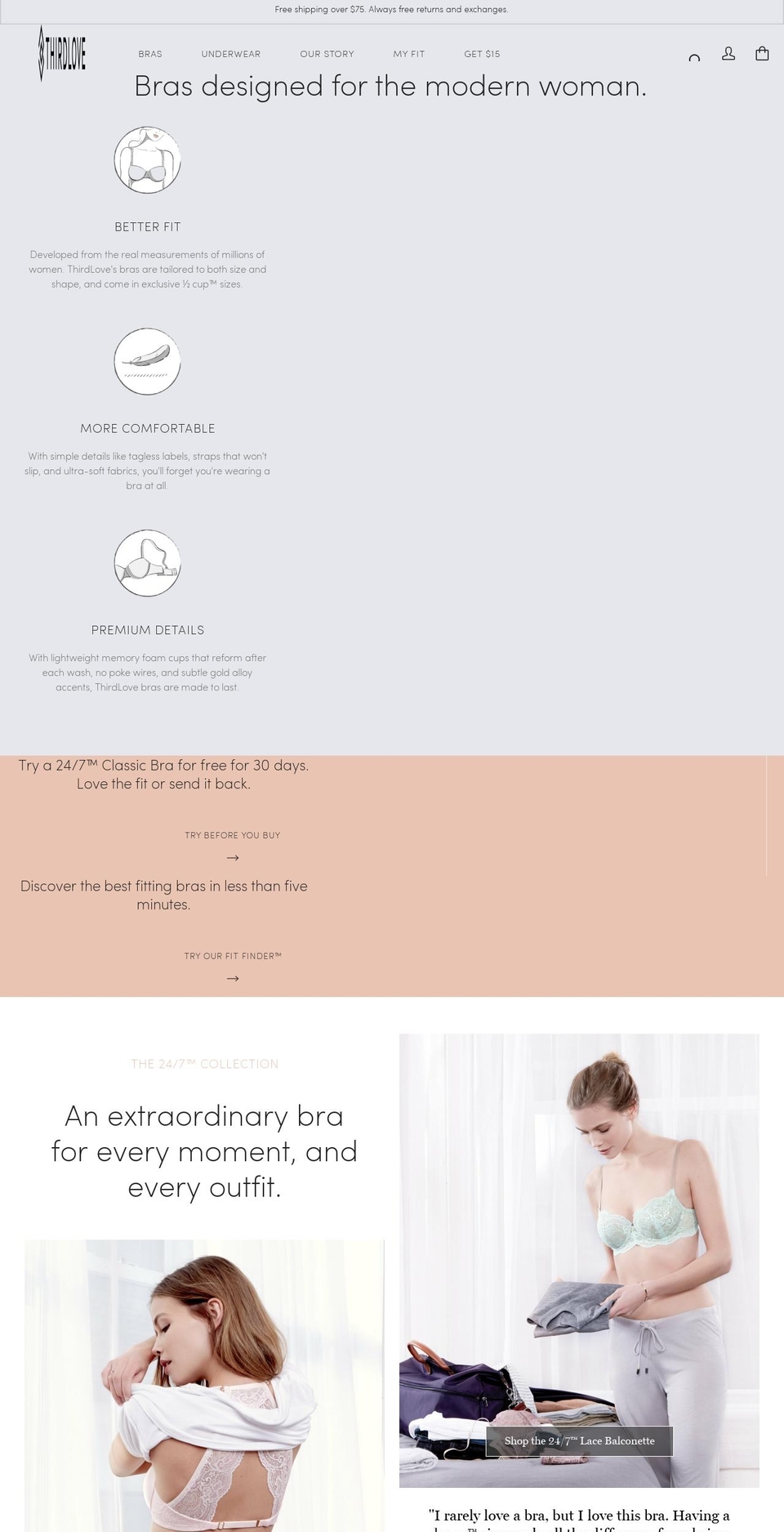 thirdlove.org shopify website screenshot