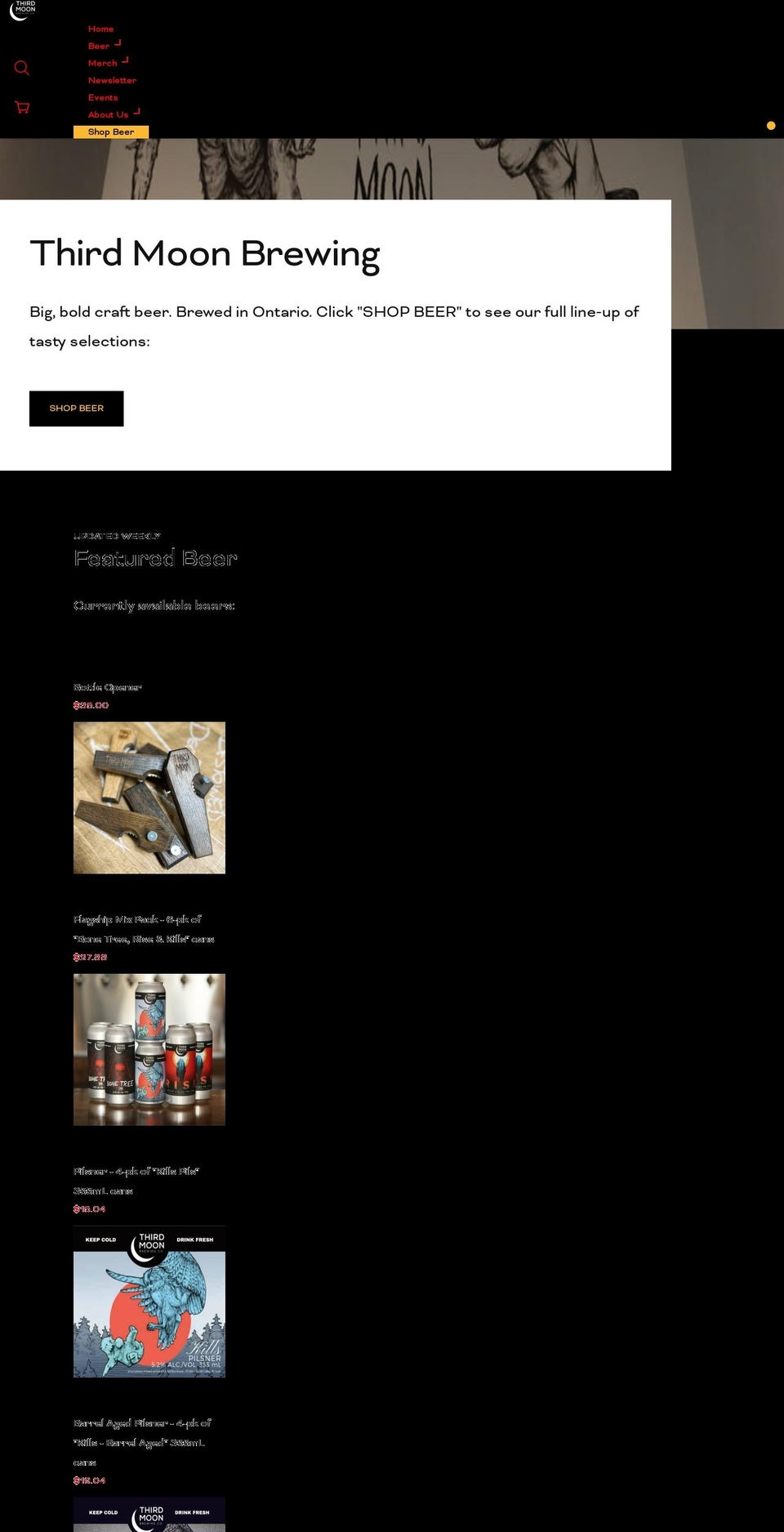 thirdmoonbrewing.com shopify website screenshot