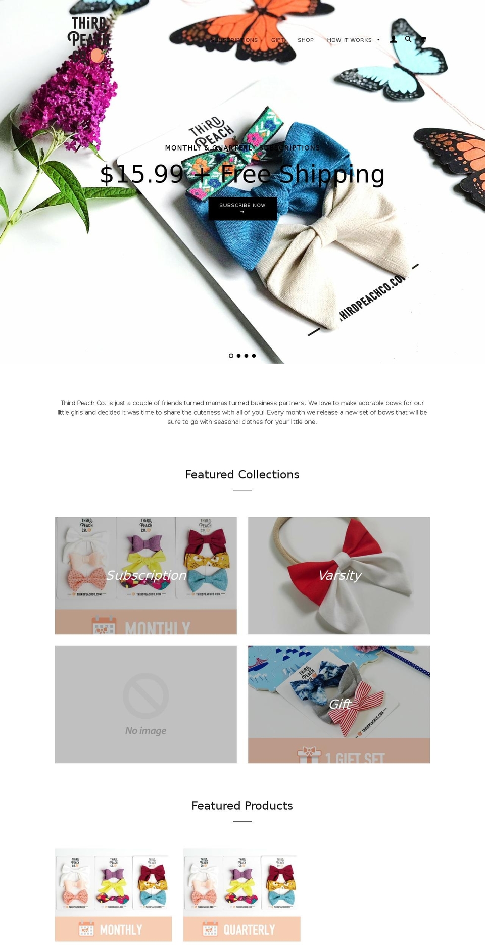 thirdpeach.com shopify website screenshot