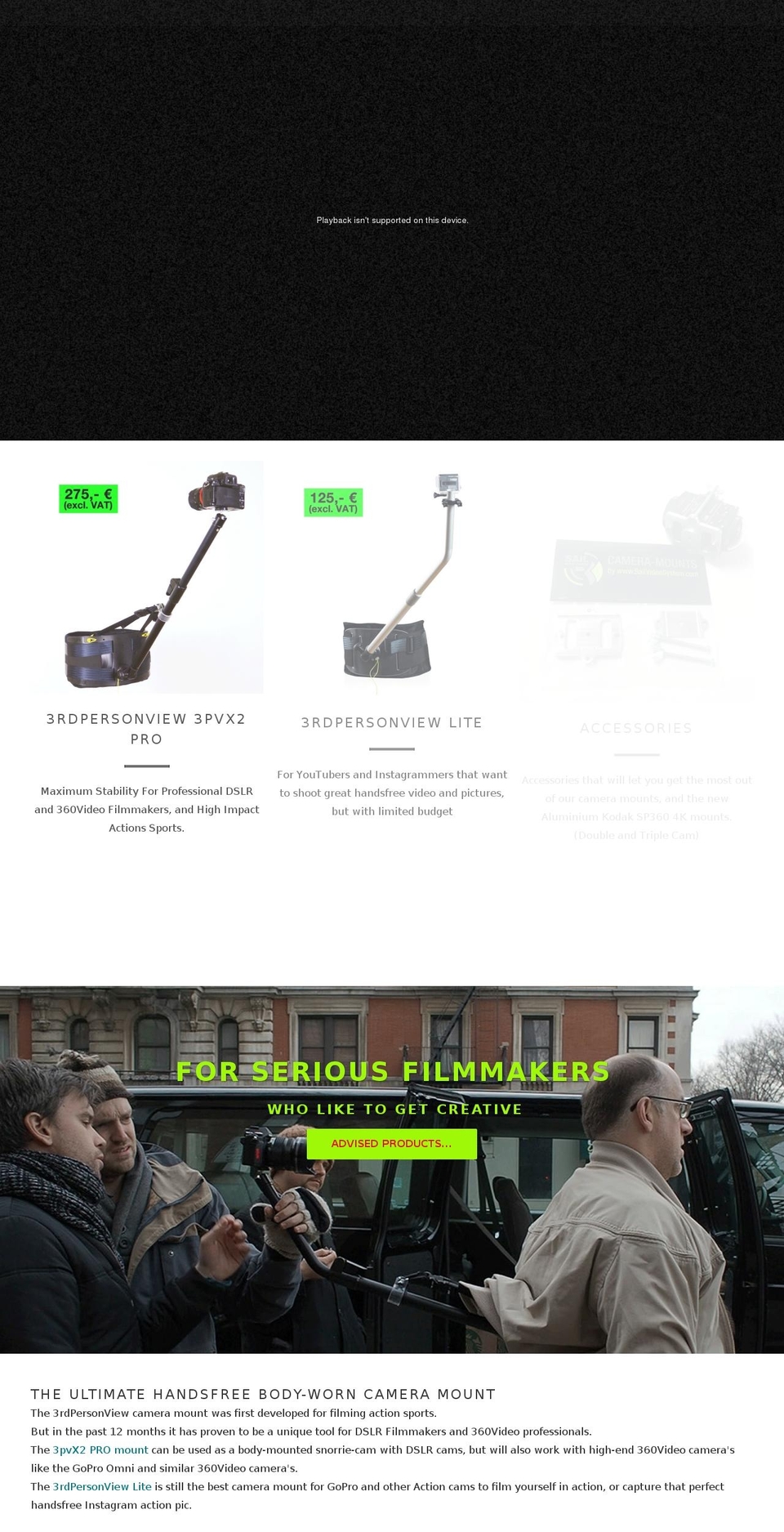 thirdpersonview.nl shopify website screenshot