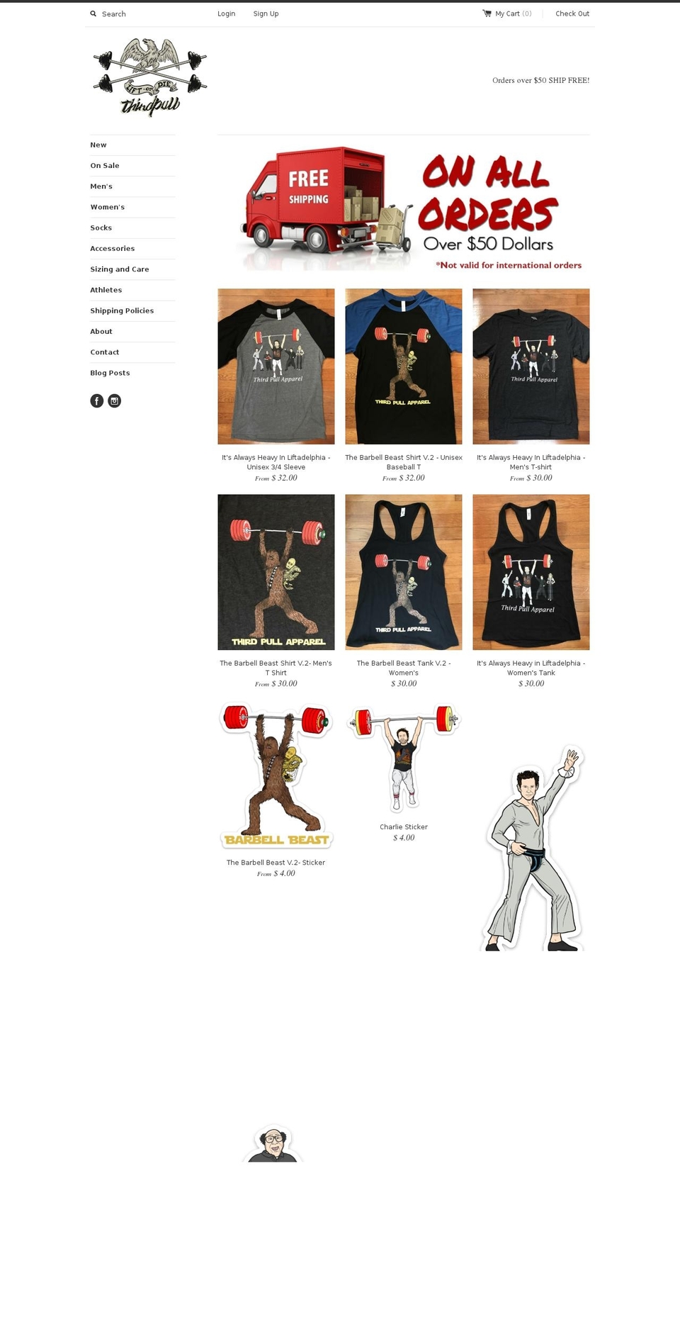 thirdpullathletics.com shopify website screenshot