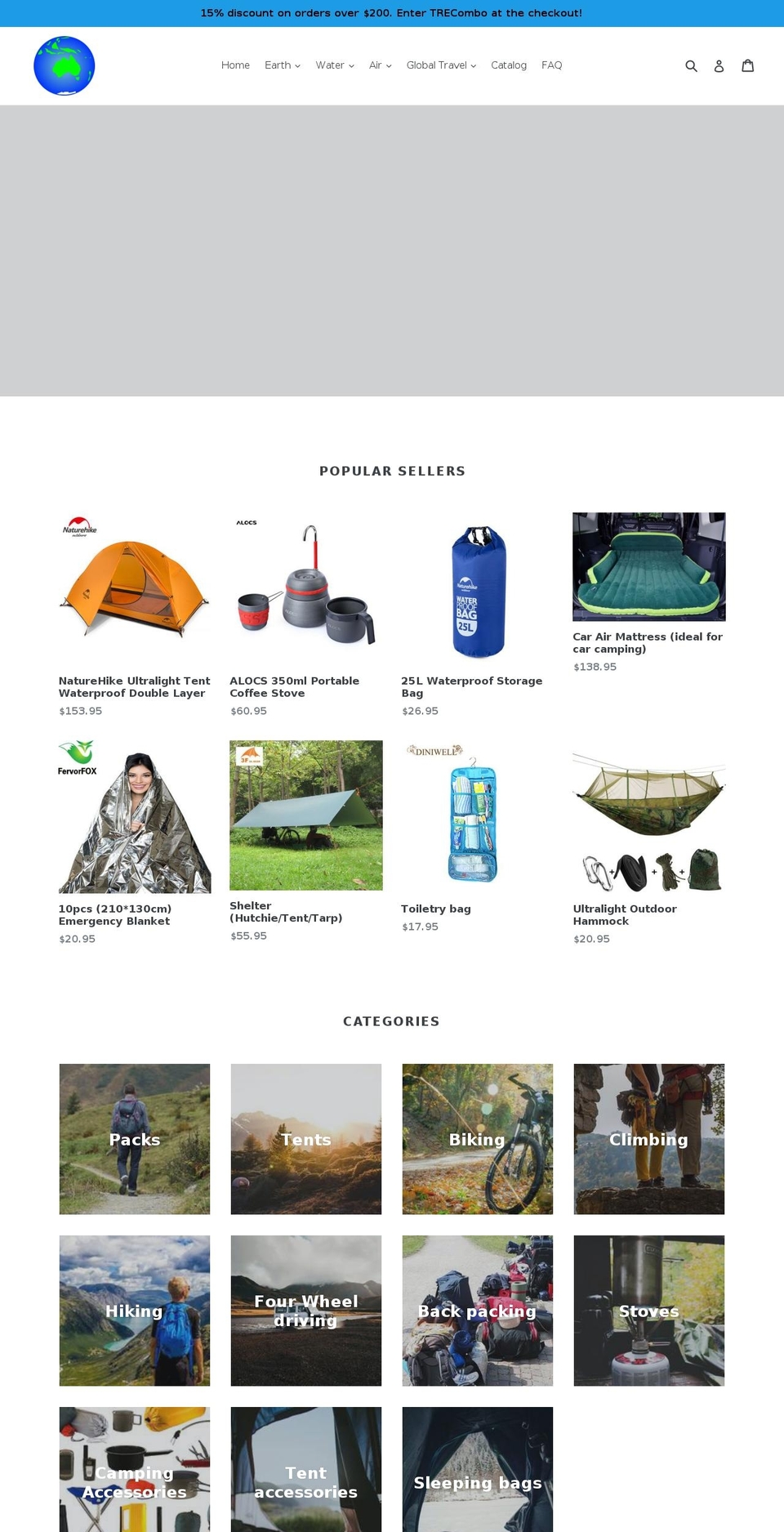 thirdrockexploration.com shopify website screenshot