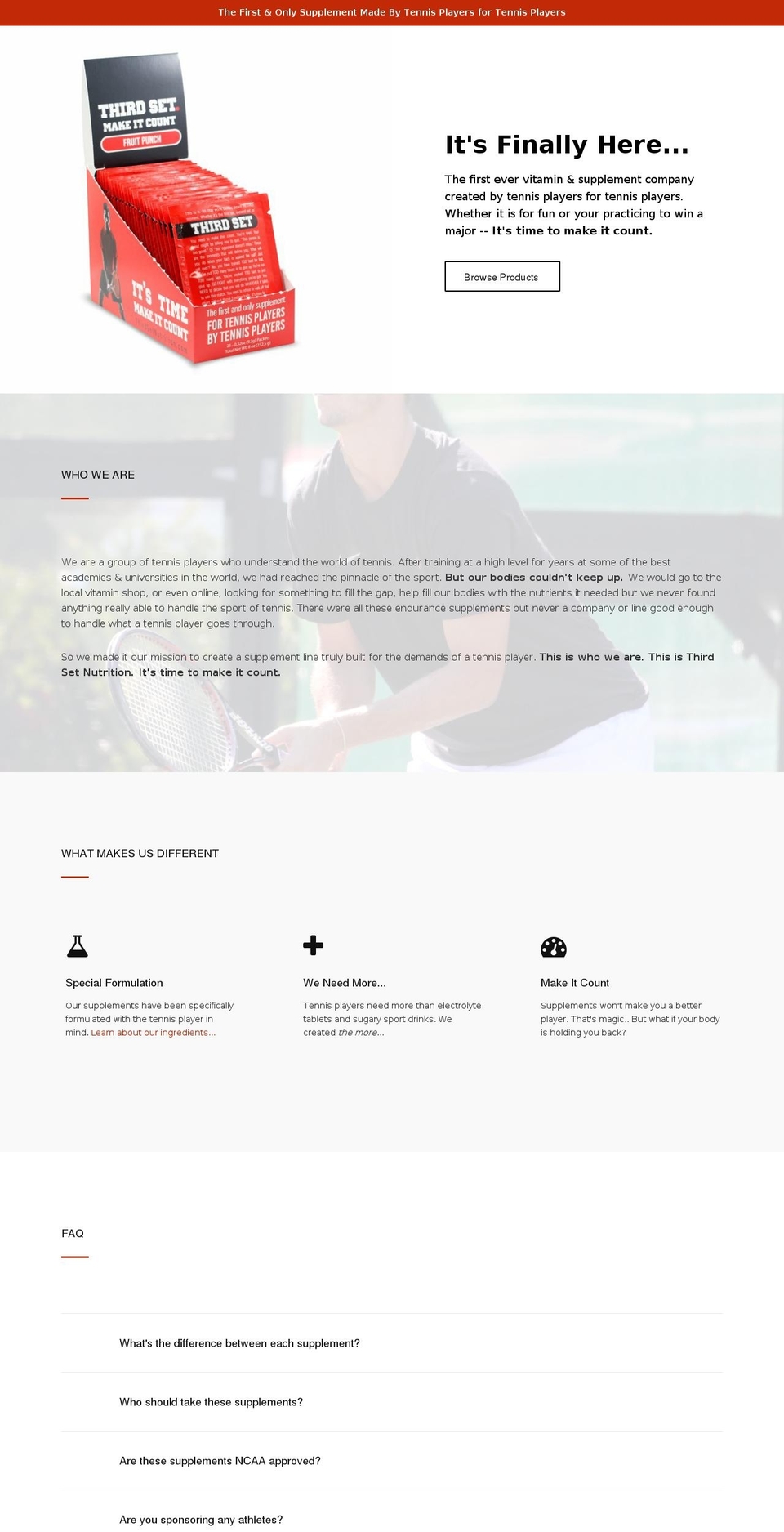 thirdsetnutrition.com — Shopify storefront screenshot