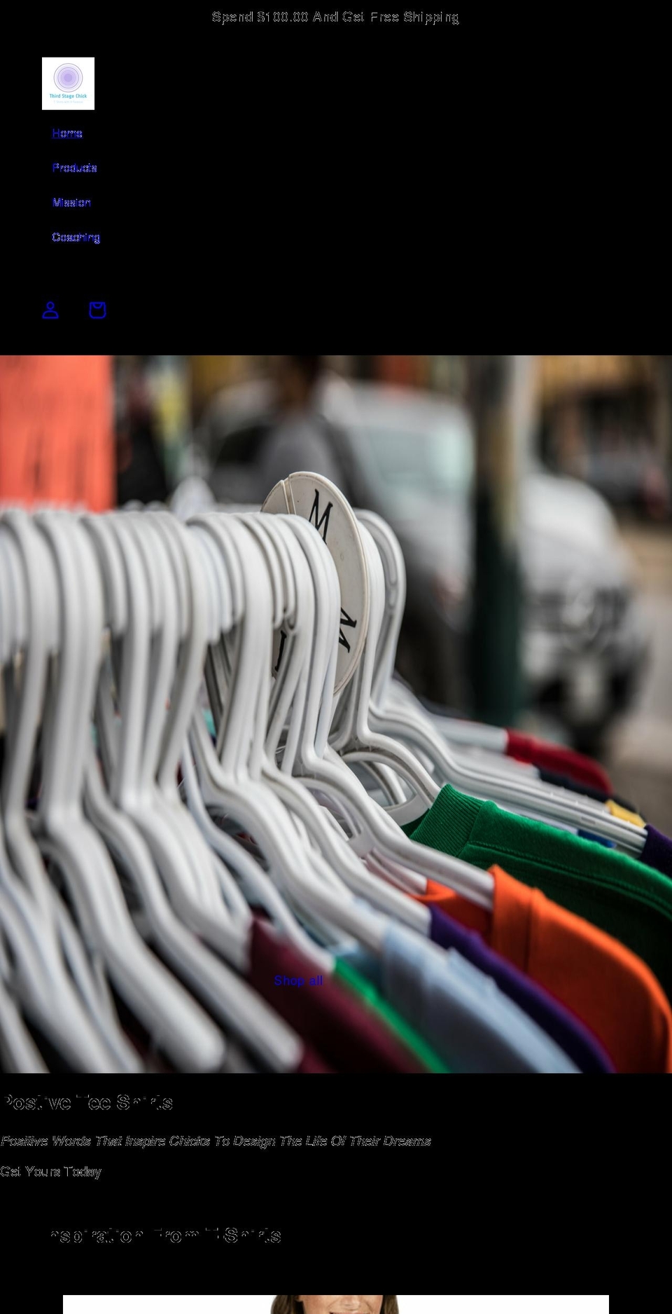 thirdstagechick.com shopify website screenshot