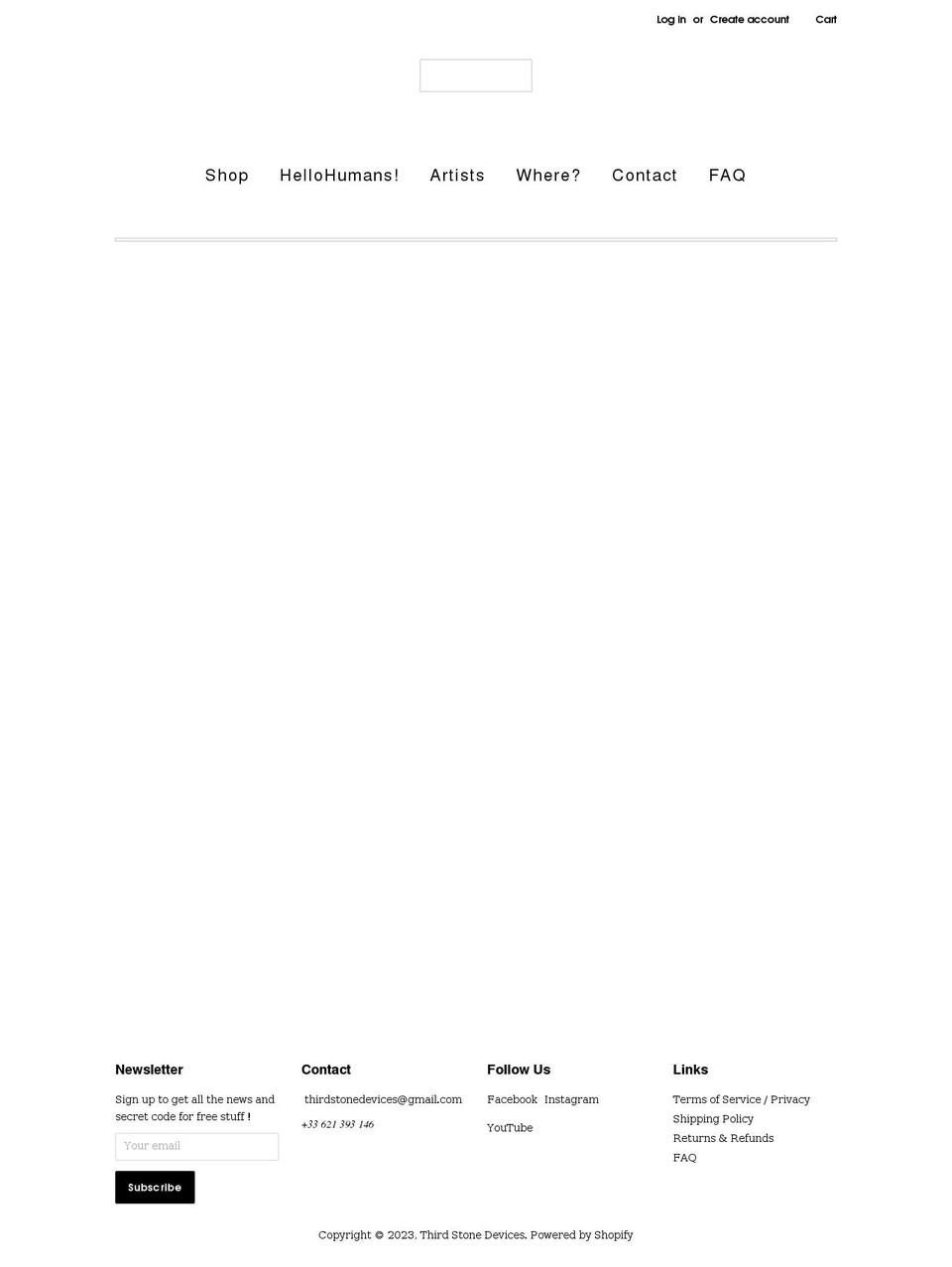 thirdstonedevices.com shopify website screenshot