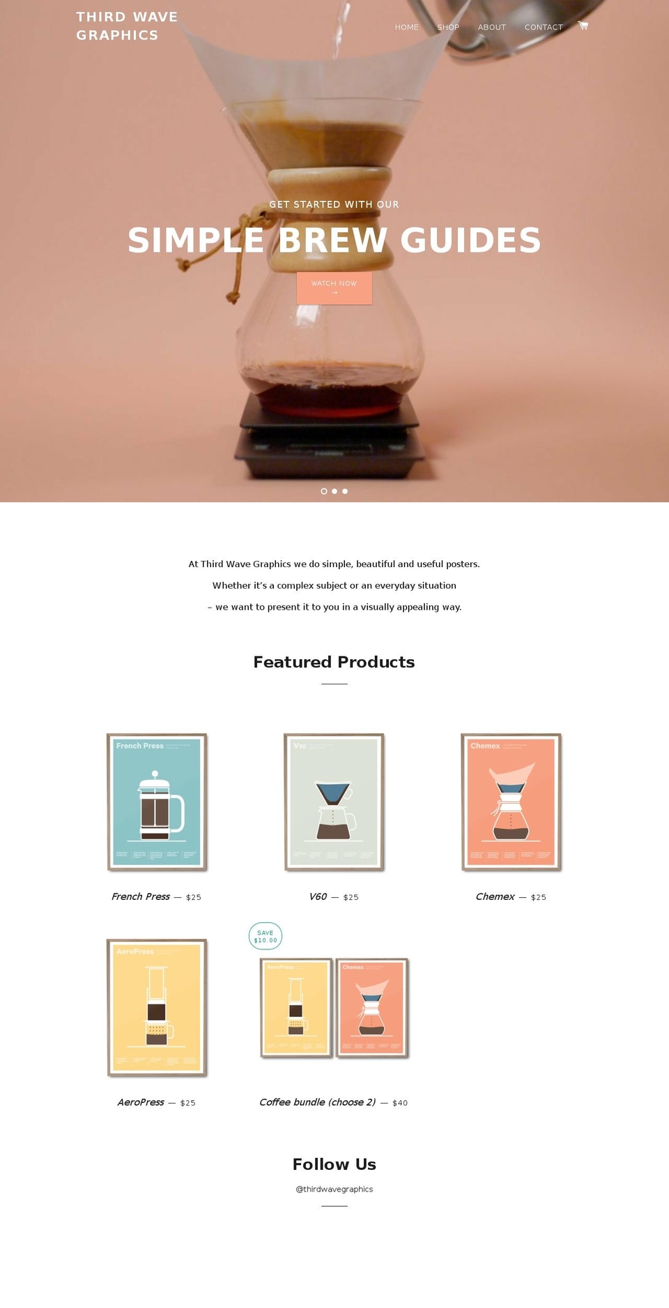 thirdwavegraphics.com — Shopify storefront screenshot