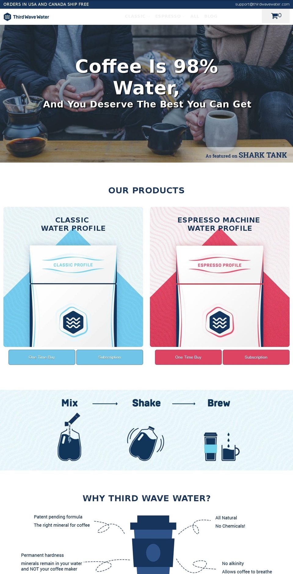 thirdwavewater.com shopify website screenshot