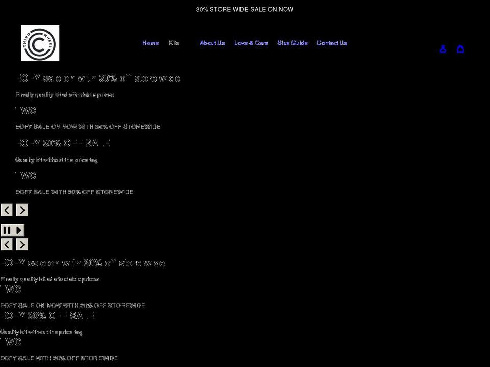 thirdwheelcycling.com shopify website screenshot