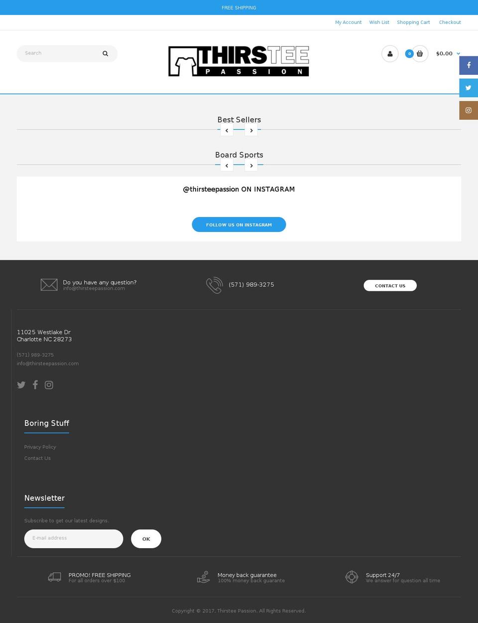 FASTOR Shopify theme site example thirsteepassion.com