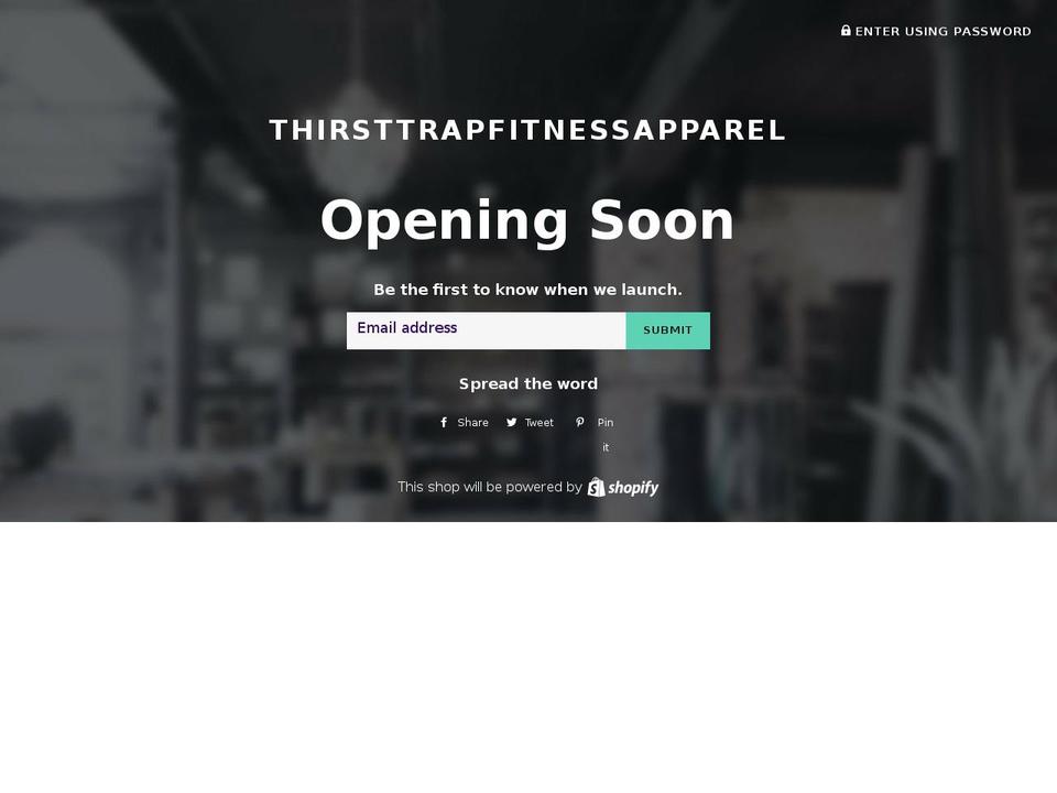 thirsttrapfitness.com — Shopify storefront screenshot