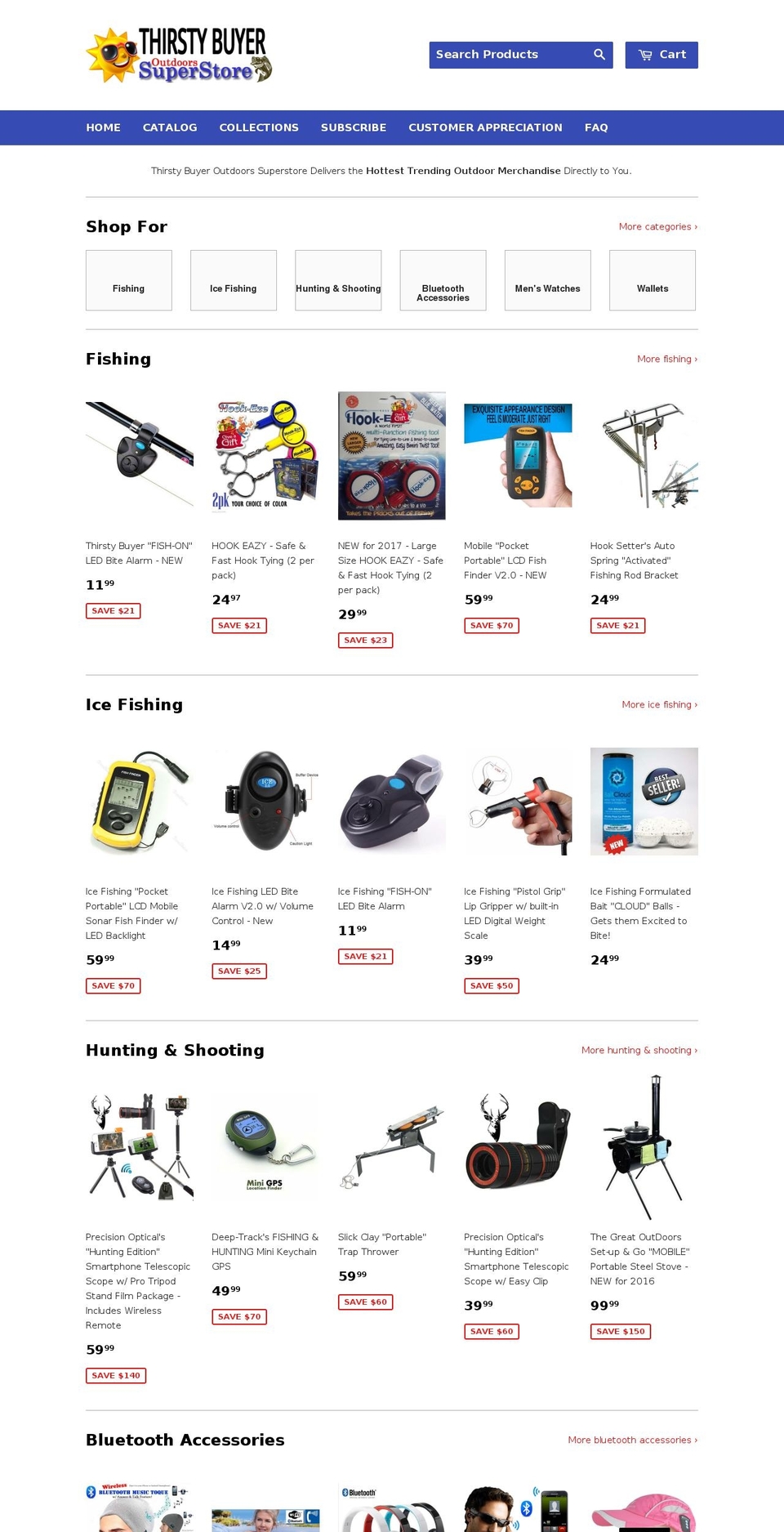 thirstybuyer.com shopify website screenshot