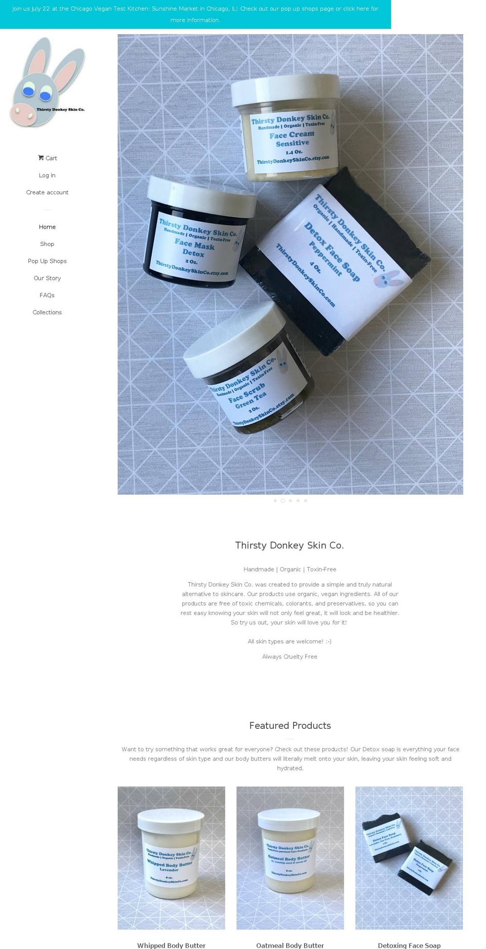 thirstydonkeyskinco.com — Shopify storefront screenshot