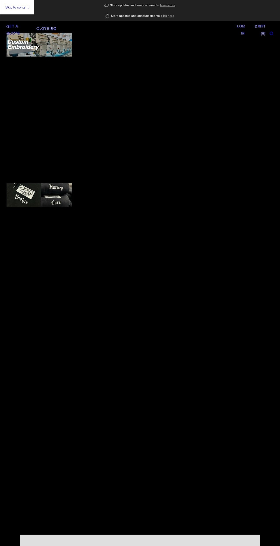 thirstymerchandise.com shopify website screenshot