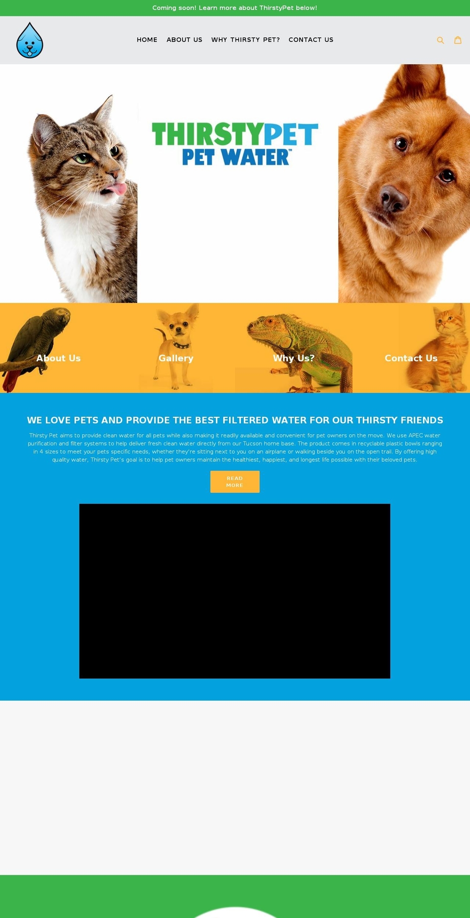 thirstypet.care shopify website screenshot