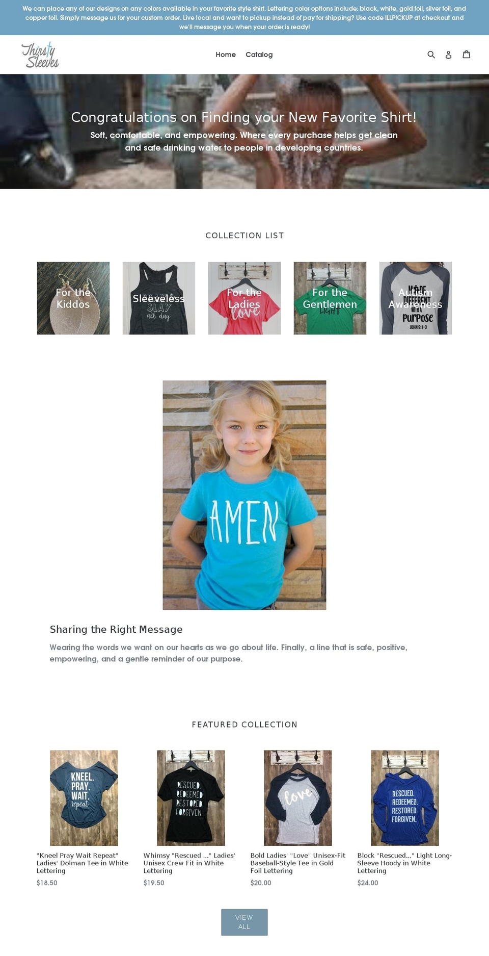 thirstysleeves.com shopify website screenshot